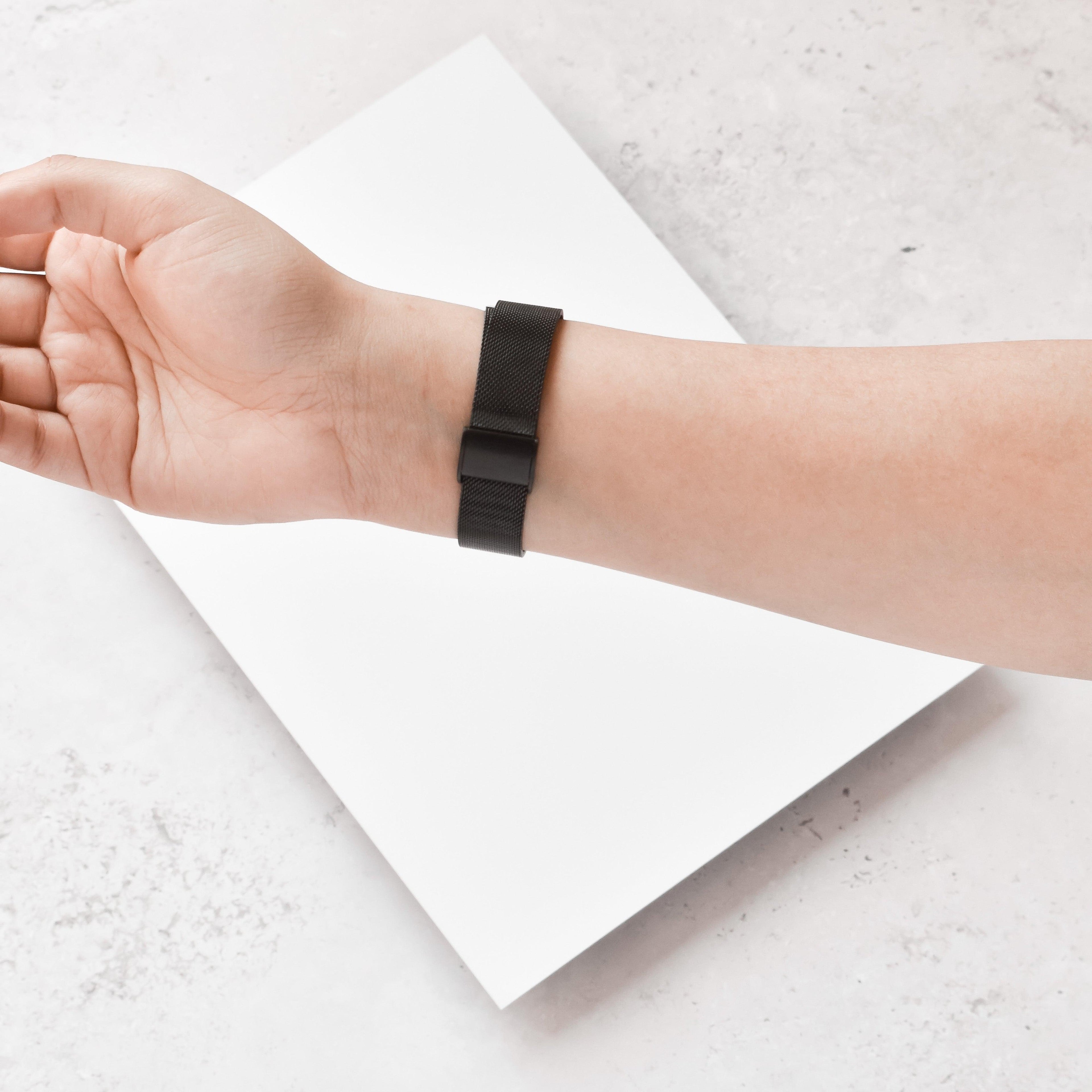 Fitbit Kayışı - İnce Milanese - Siyah