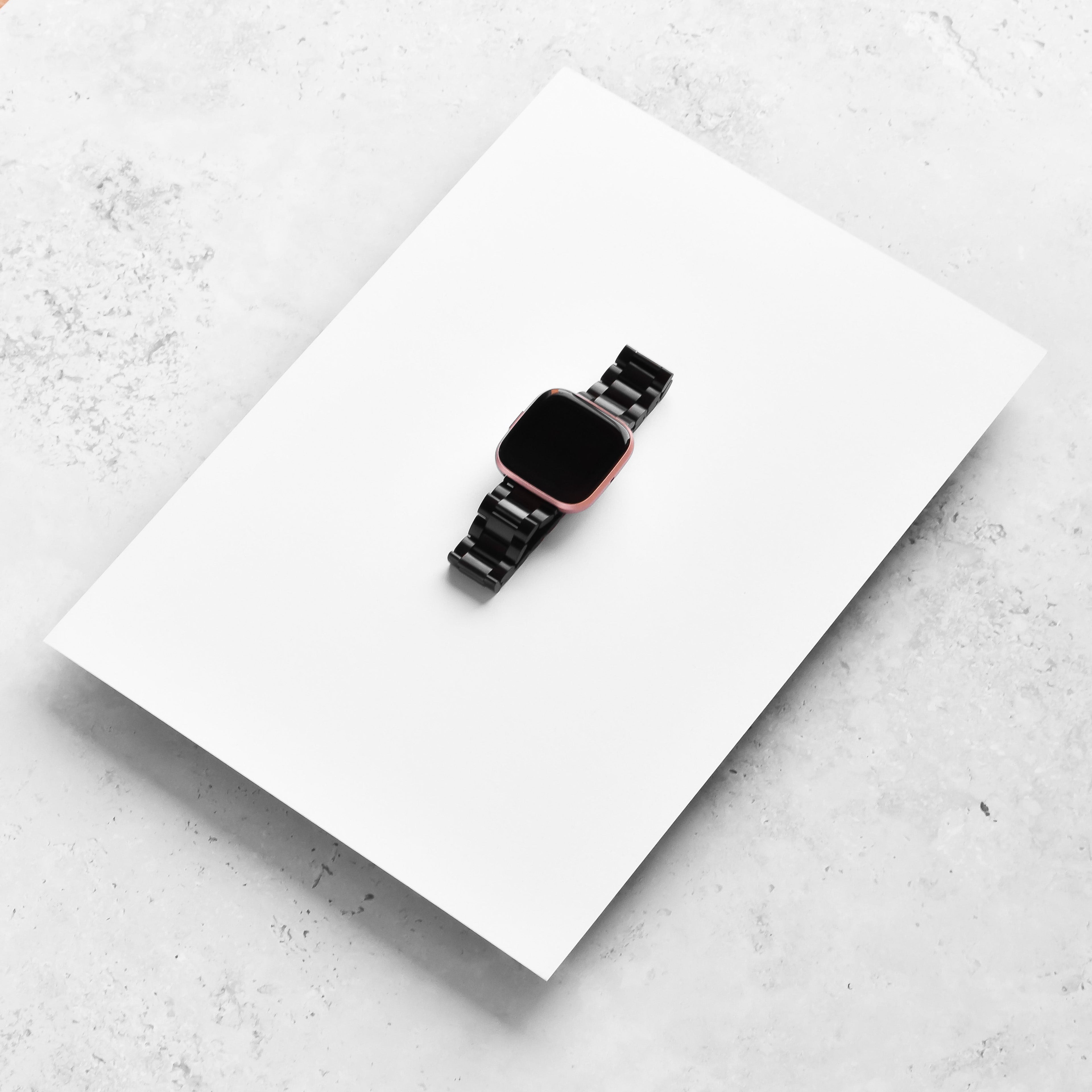 Fitbit Kayışı - Paslanmaz Çelik - Siyah 