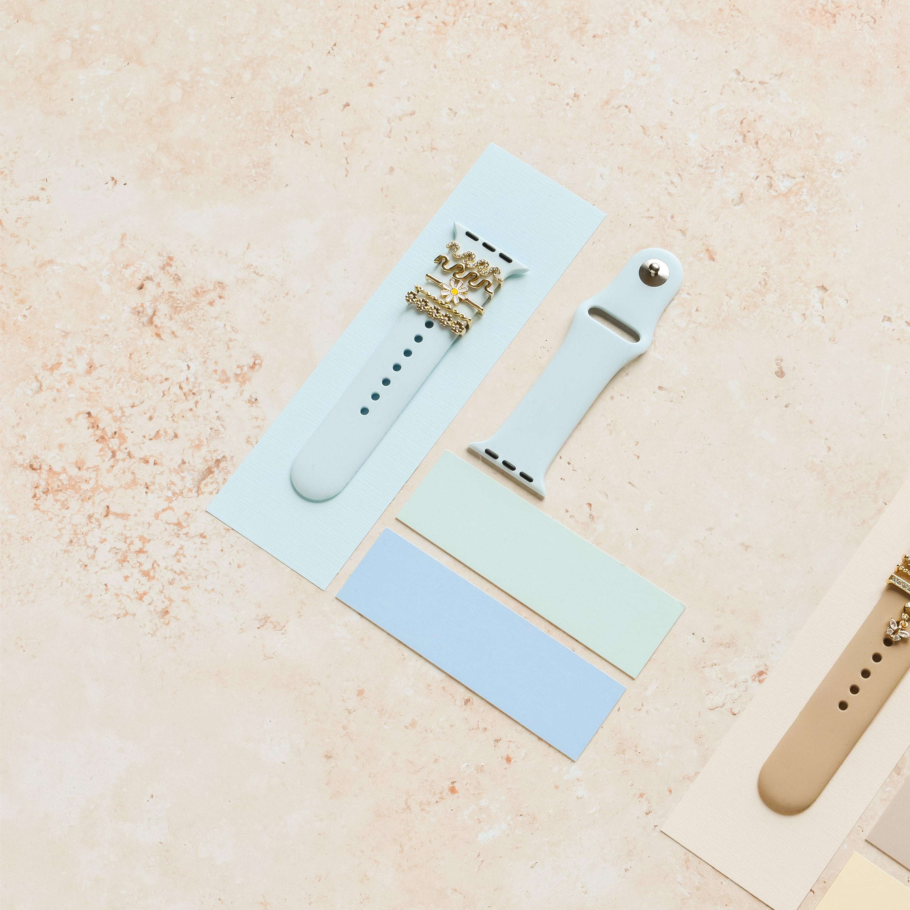 Saat Kayışı Süs Paketi - Altın Dalgalı Papatya