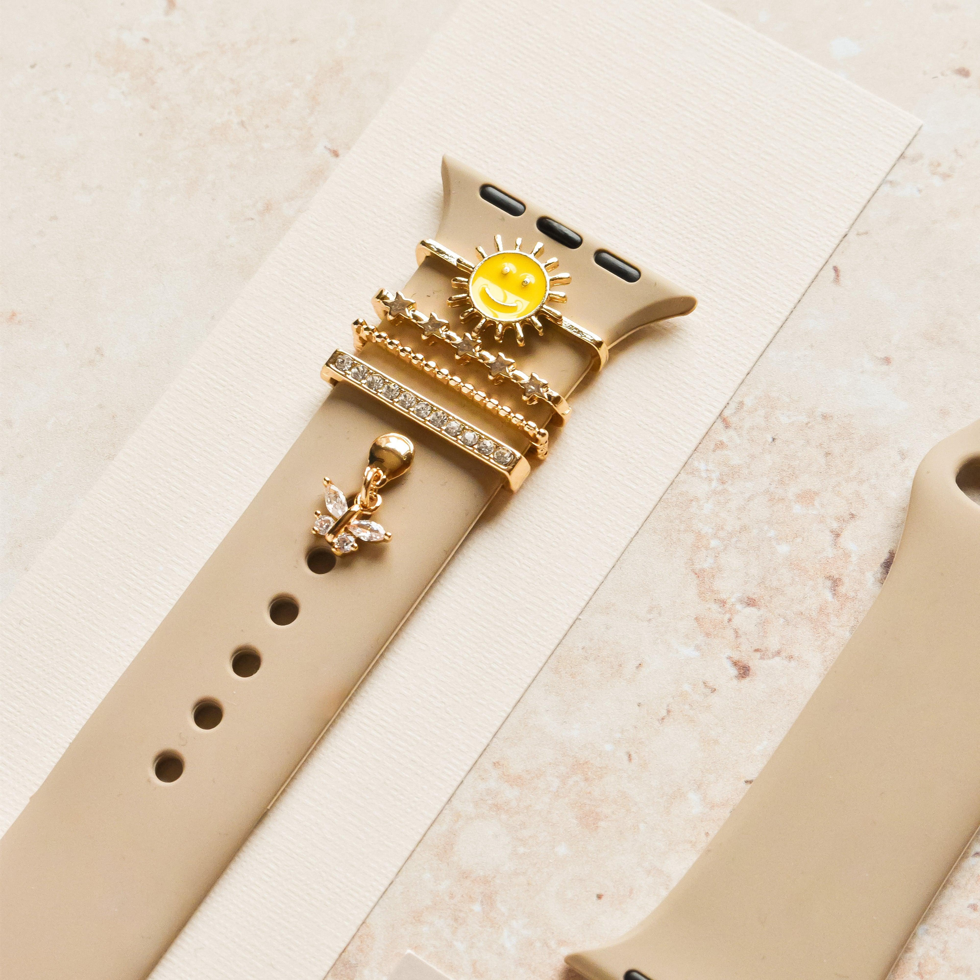 Saat Kayışı Süs Paketi - Altın Gülen Güneş