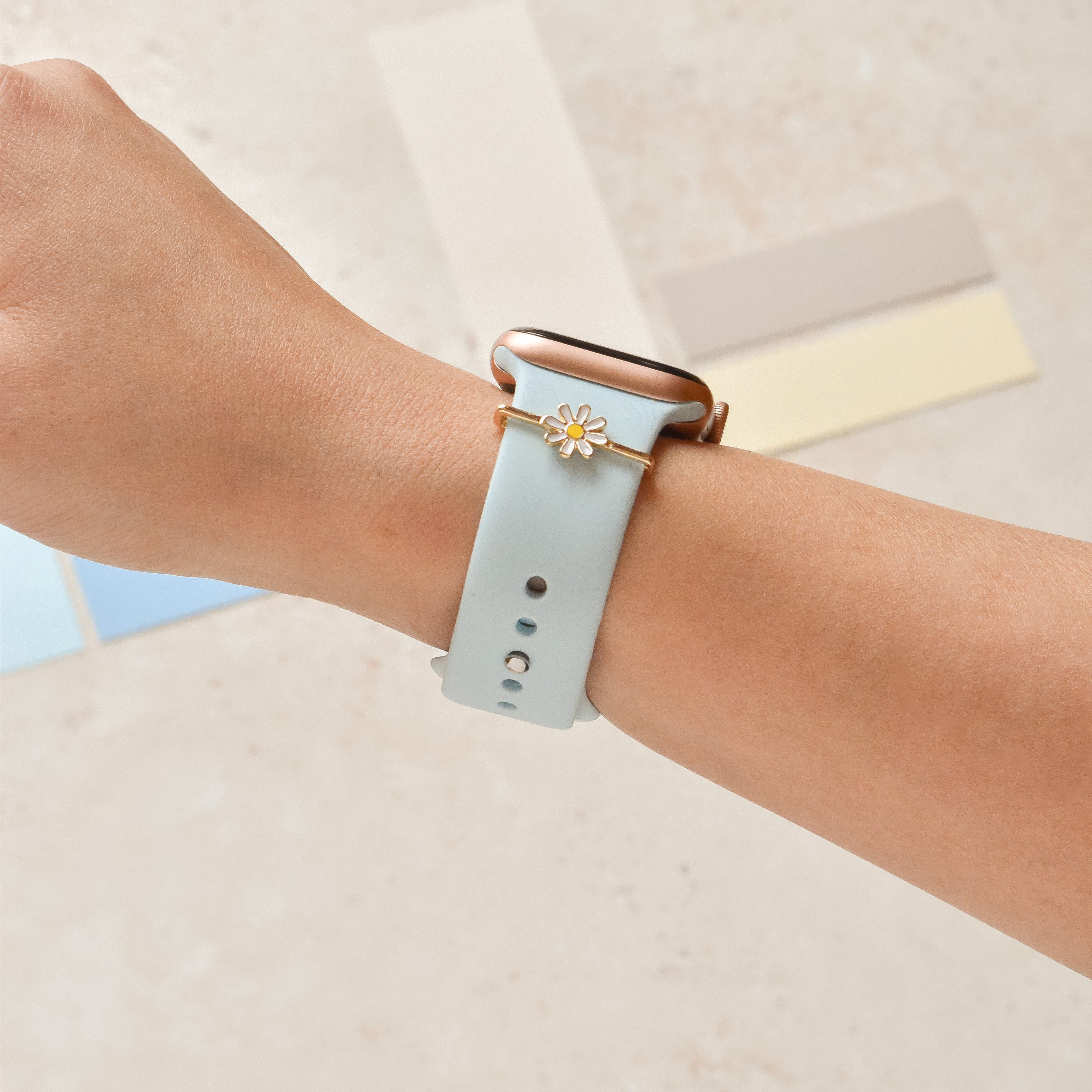 Saat Kayışı Süs Paketi - Altın Dalgalı Papatya