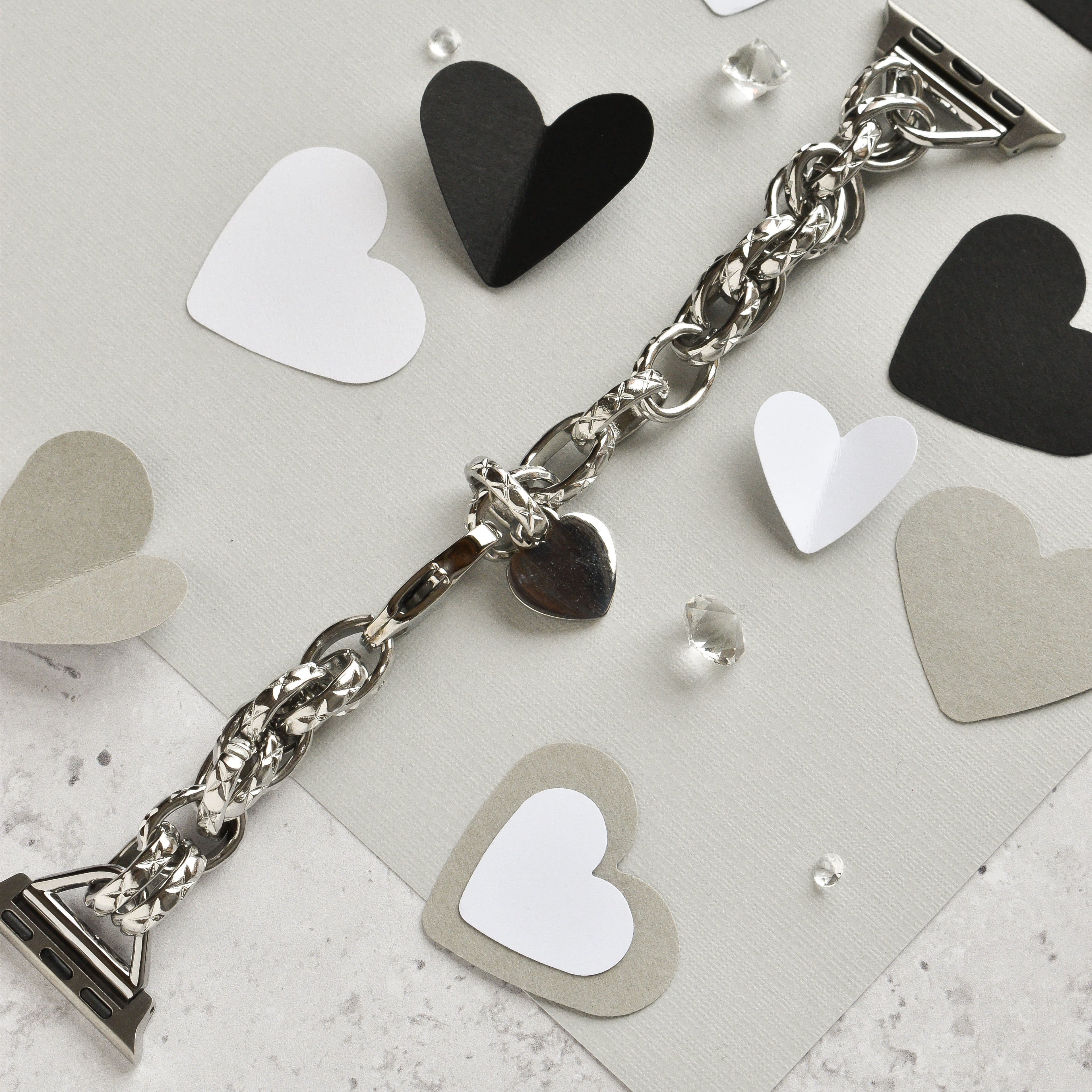 Zincir Bileklik Apple Watch Kayışı - Gümüş