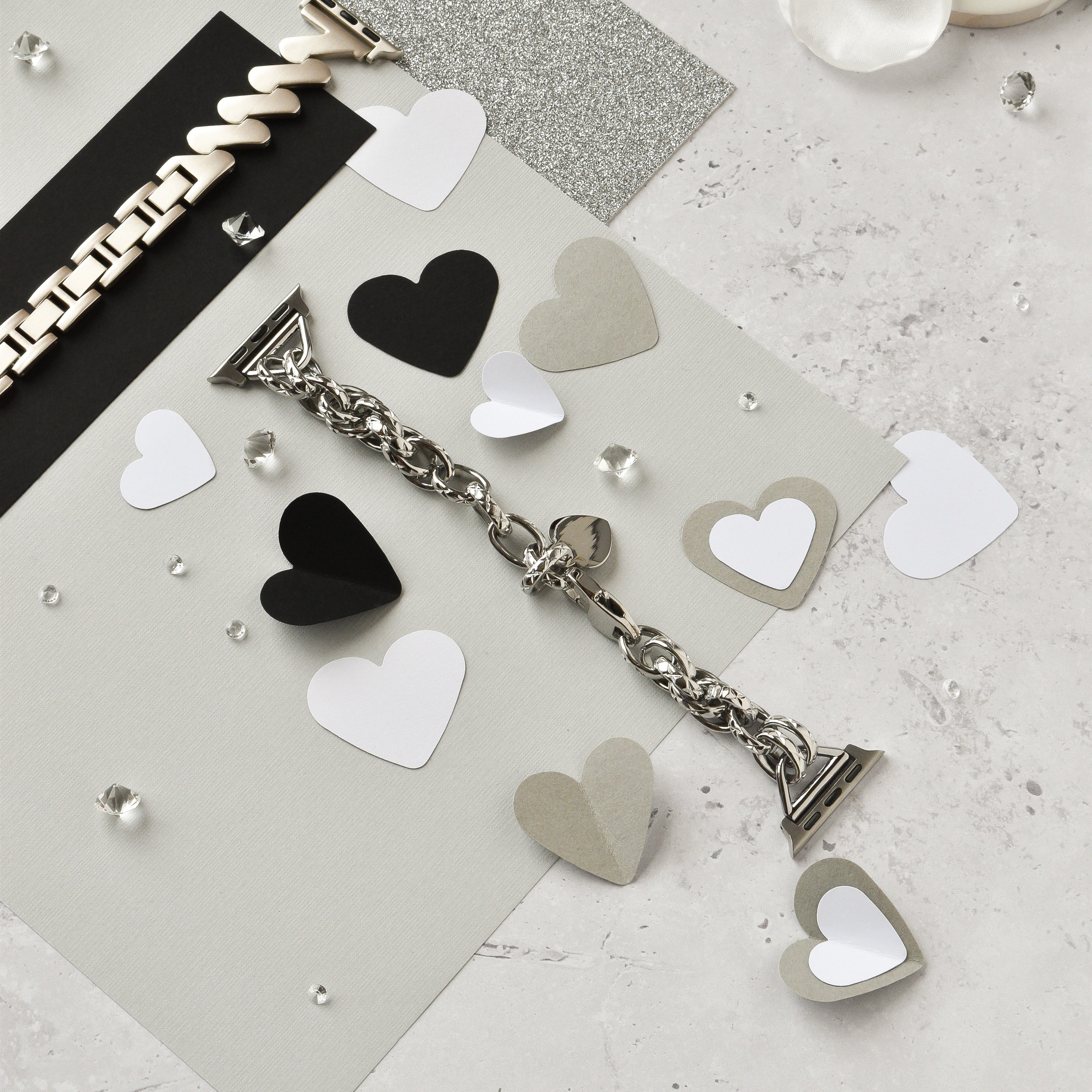 Zincir Bileklik Apple Watch Kayışı - Gümüş