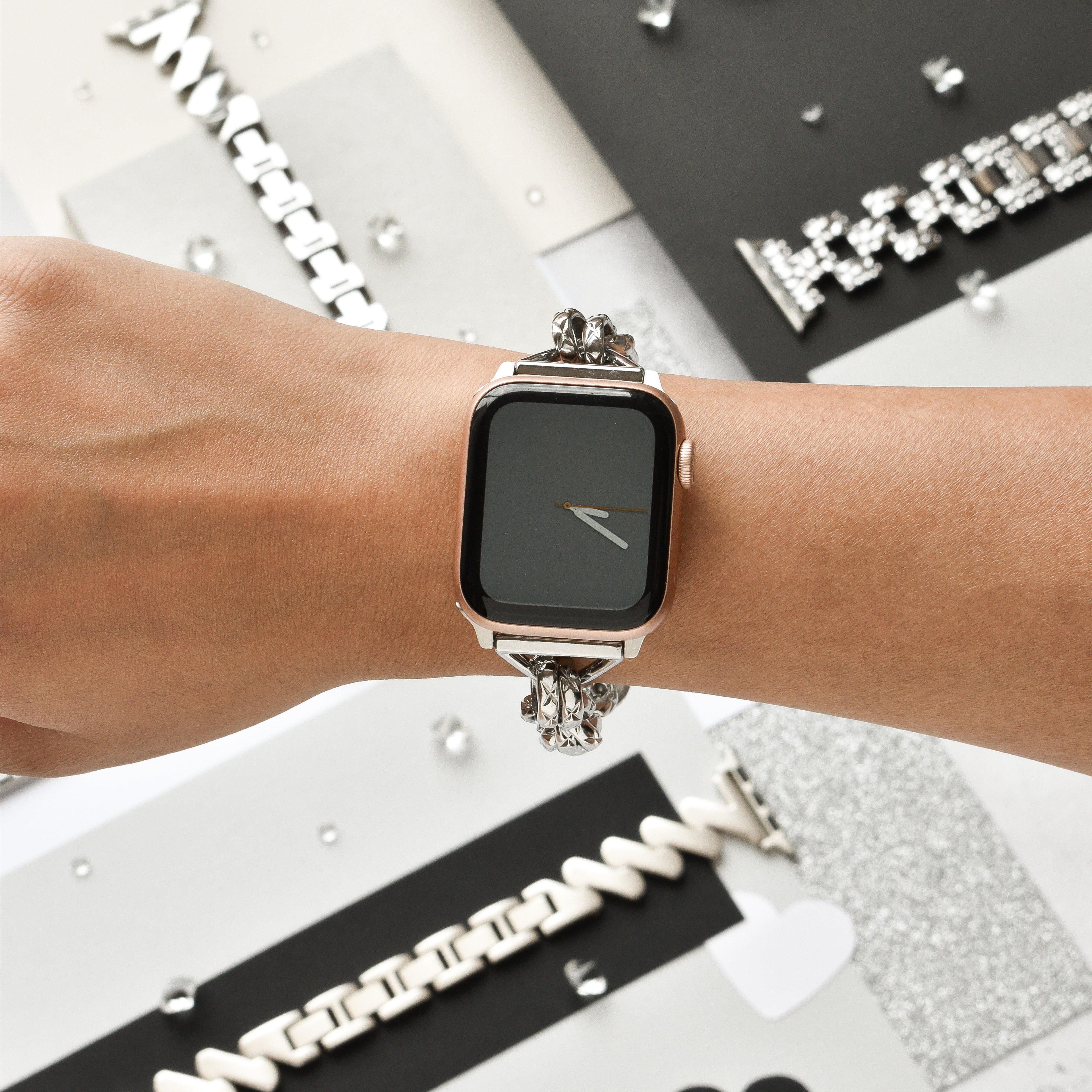 Zincir Bileklik Apple Watch Kayışı - Gümüş