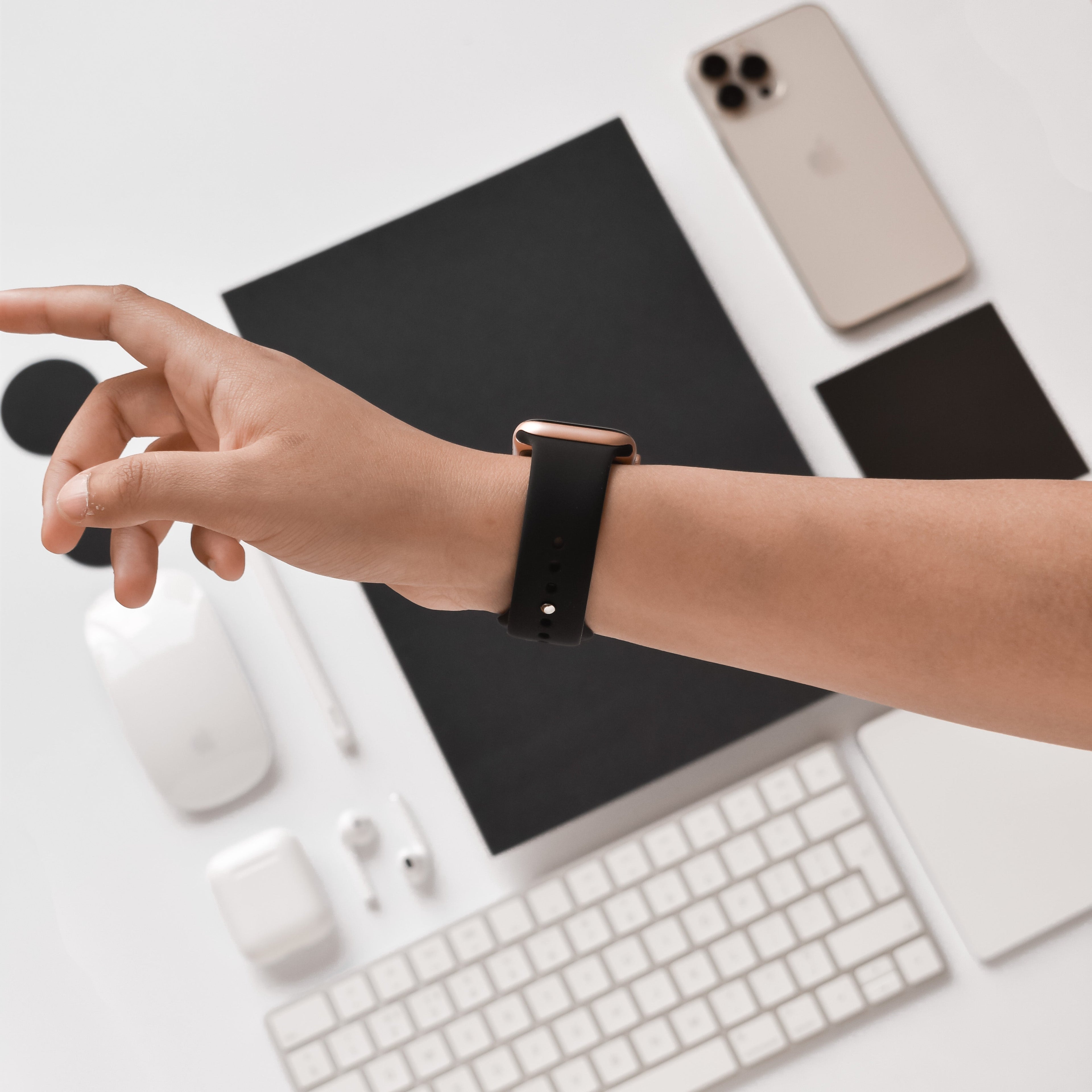 NAKD Apple Watch Kayışı - Gece Siyahı