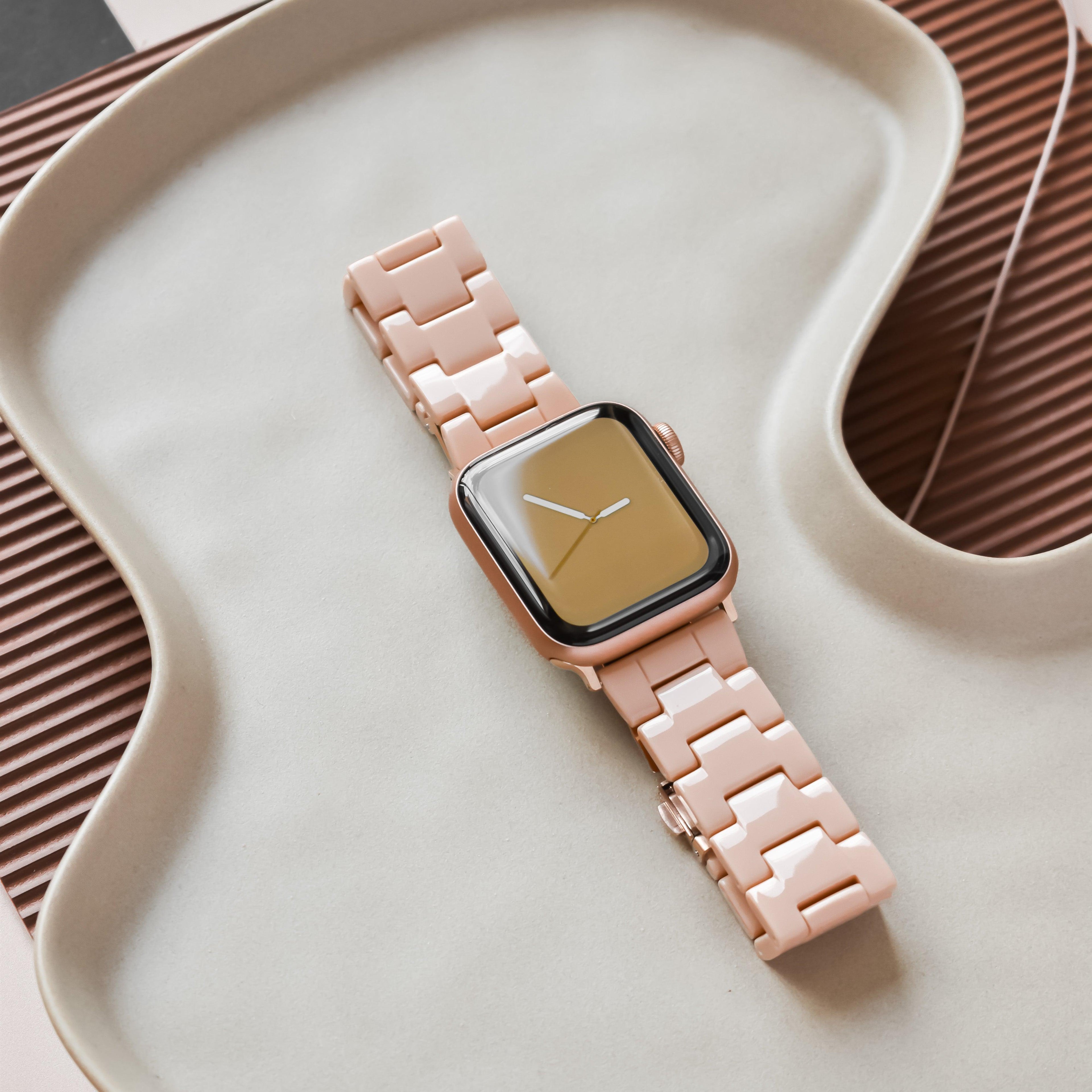 Lüks Ten Rengi Apple Watch Kayışı