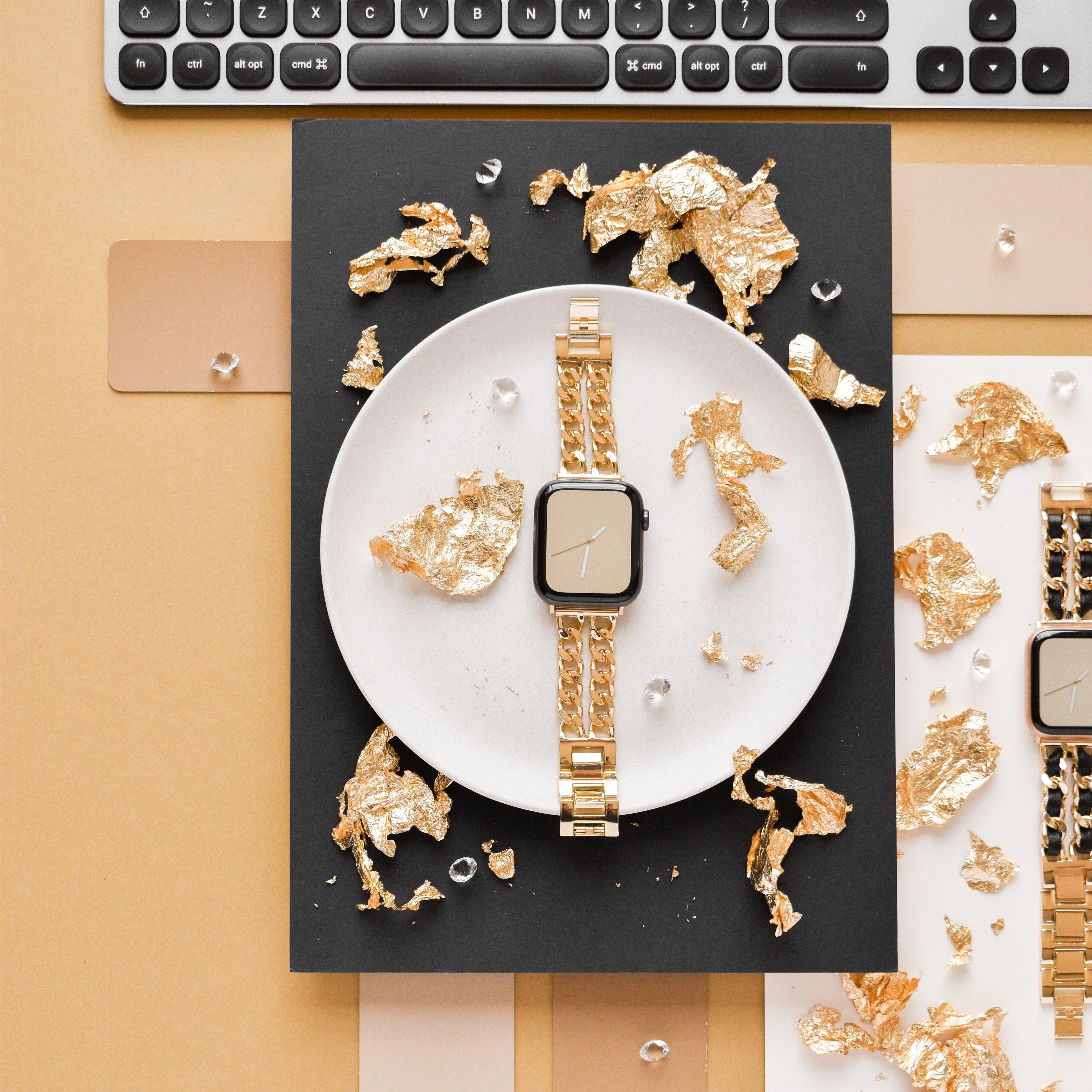 Çift Zincirli Apple Watch Kayışı