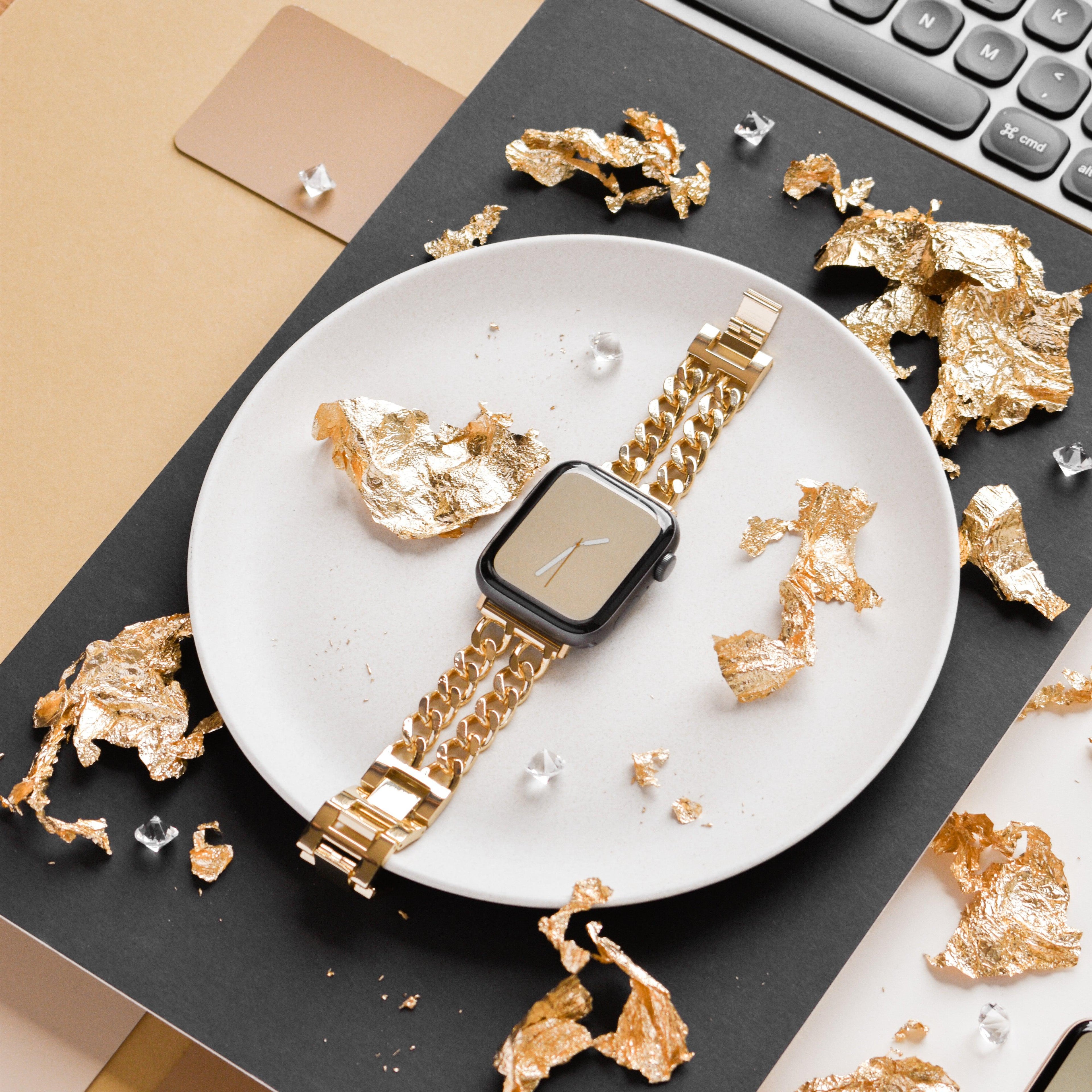 Çift Zincirli Apple Watch Kayışı