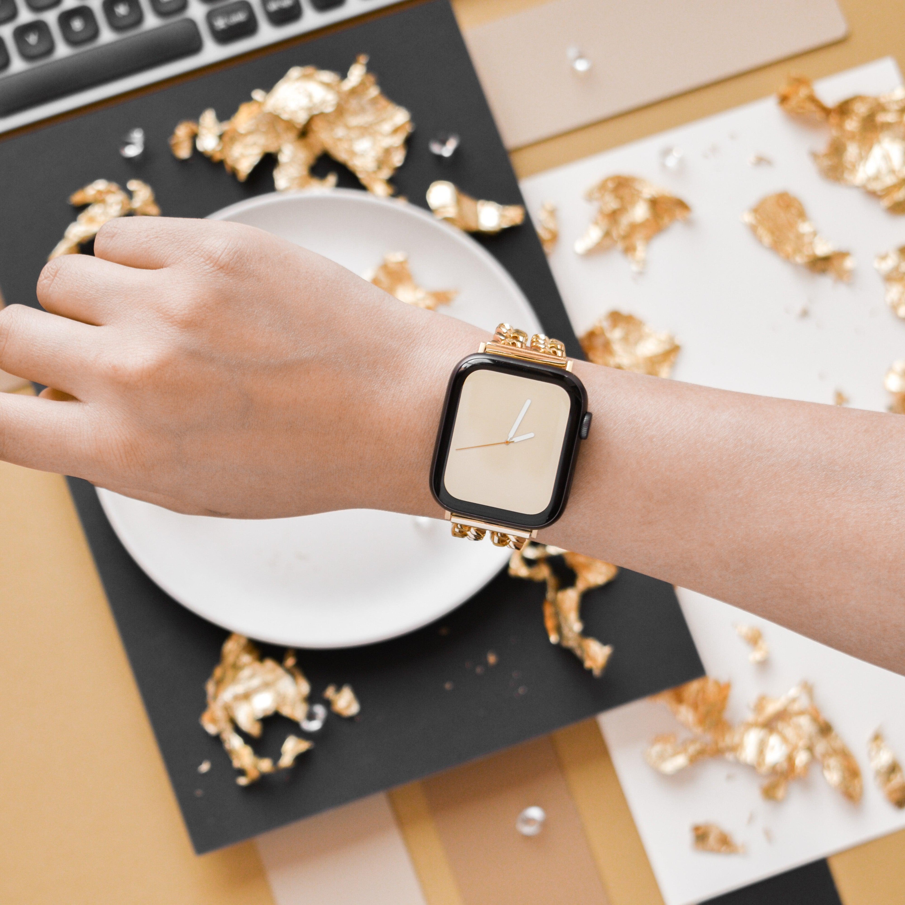 Çift Zincirli Apple Watch Kayışı