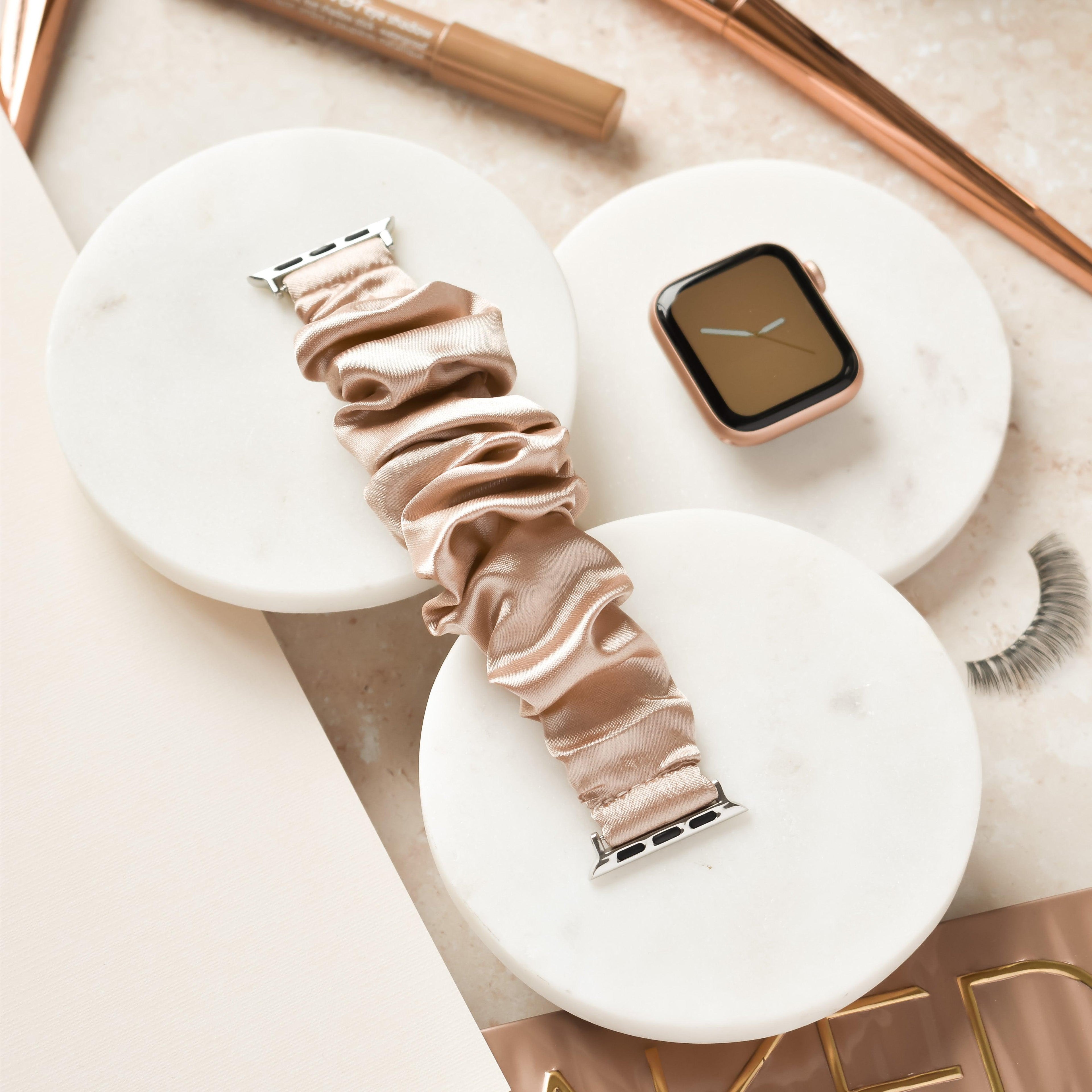 Scrunchie Apple Watch Strap - Caramel Latte