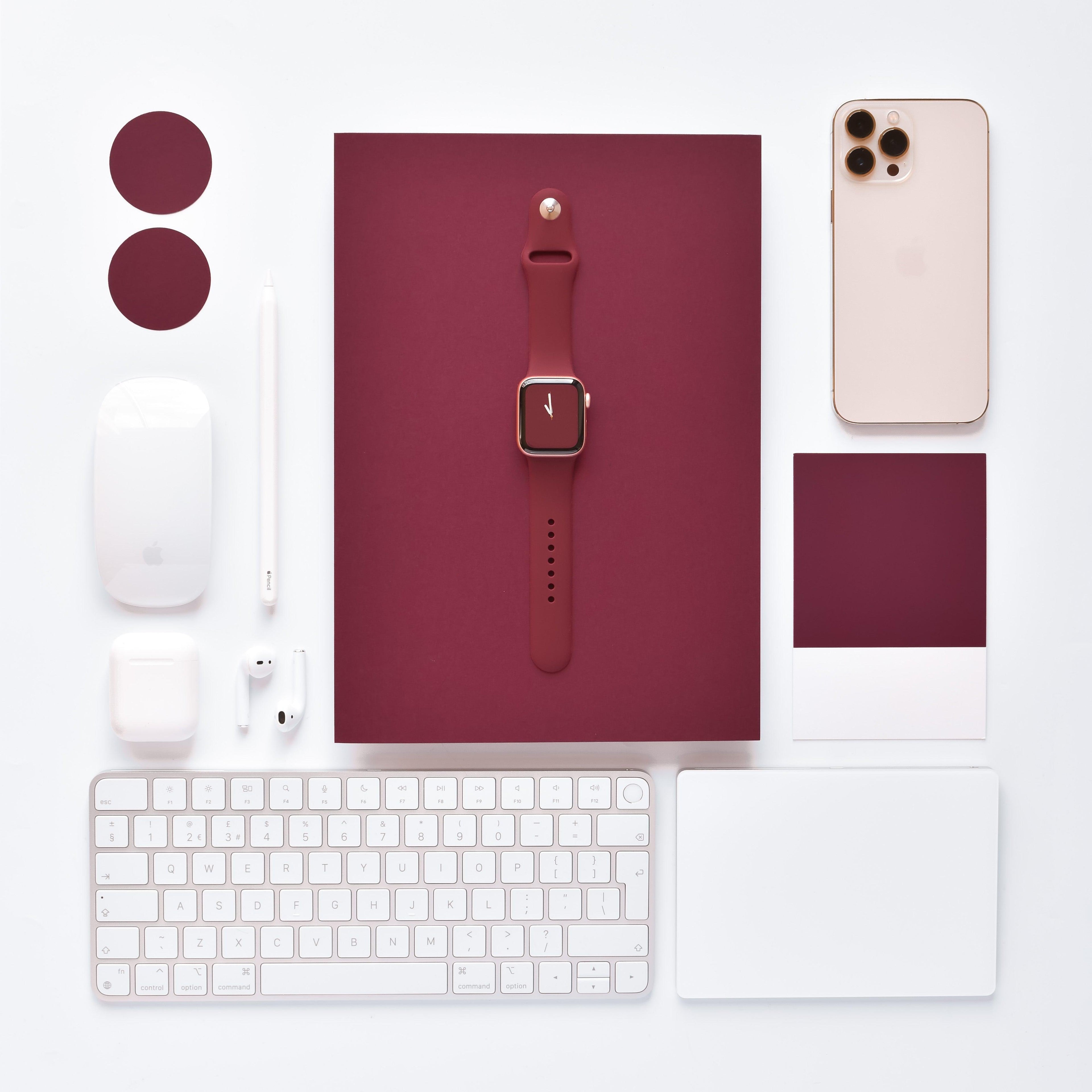 NAKD Apple Watch Kayışı - Bordo