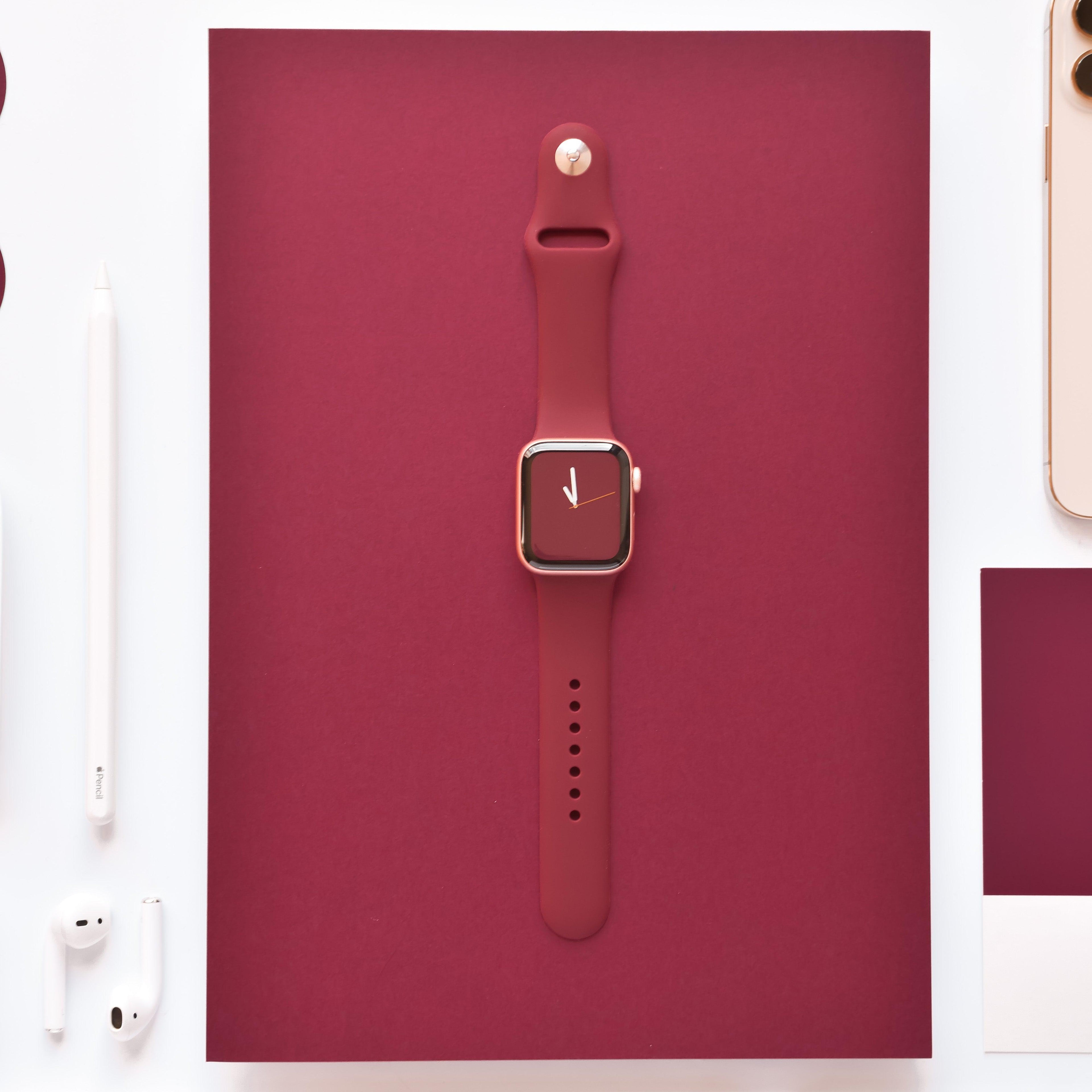 NAKD Apple Watch Kayışı - Bordo