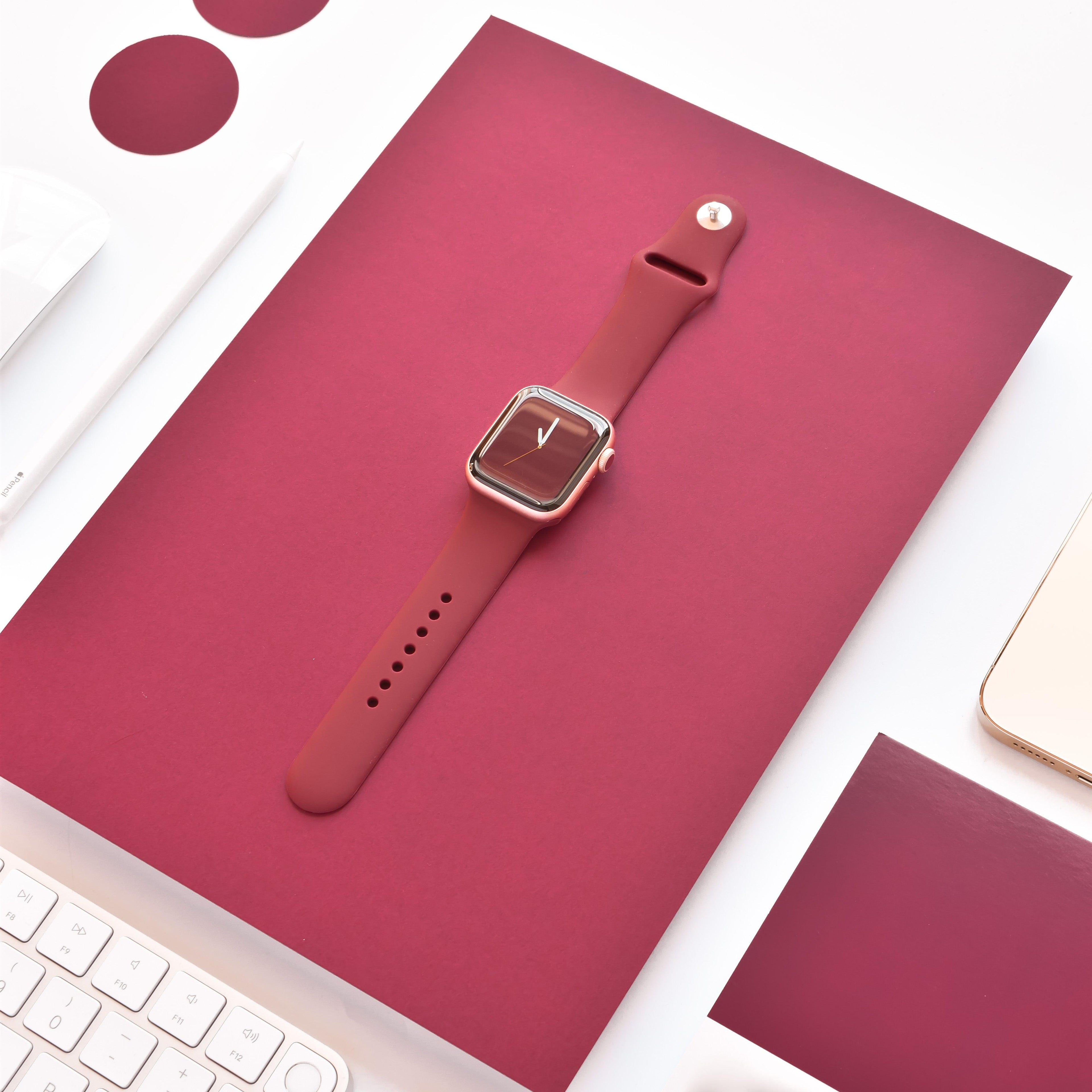 NAKD Apple Watch Kayışı - Bordo