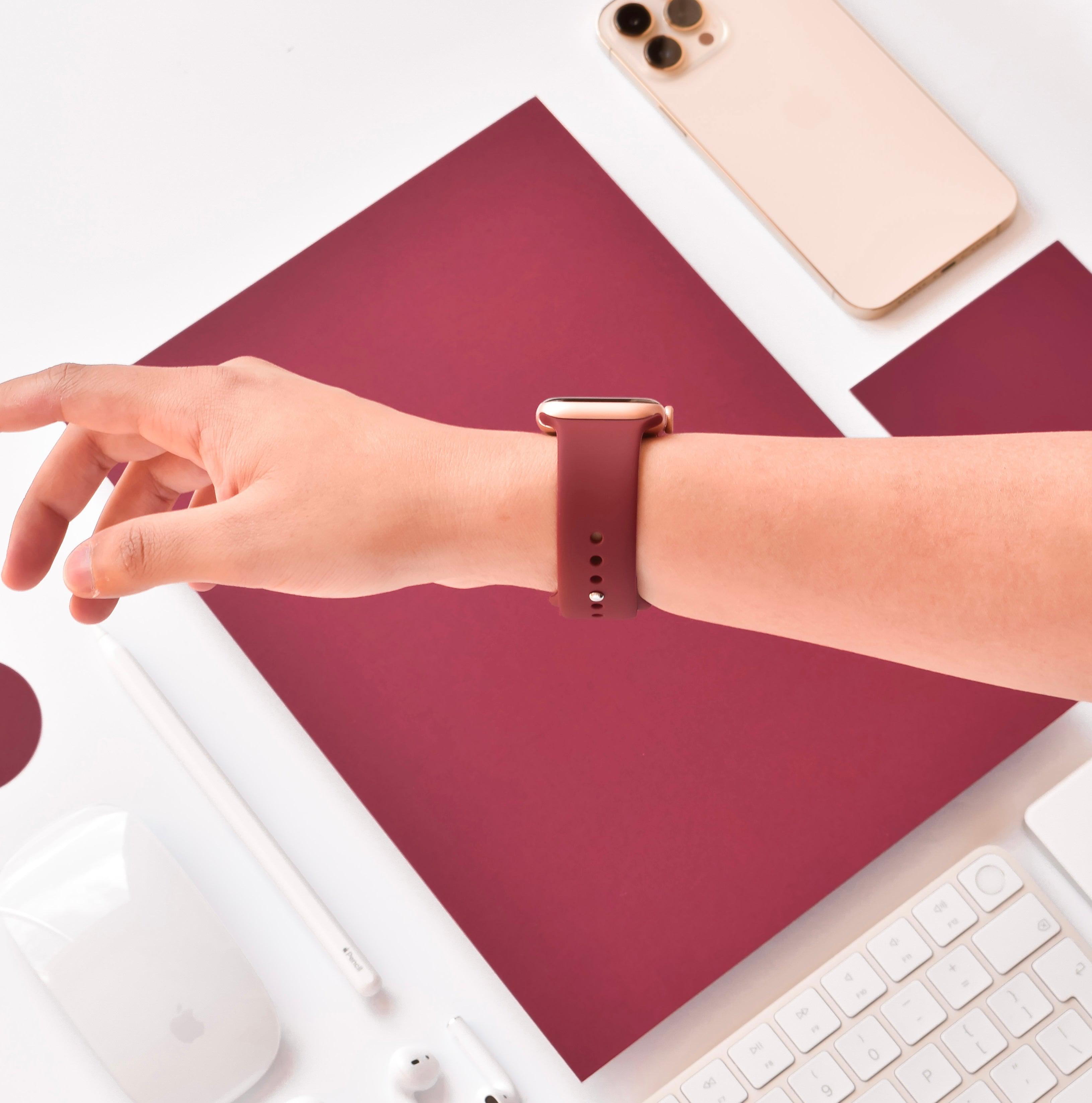 NAKD Apple Watch Kayışı - Bordo