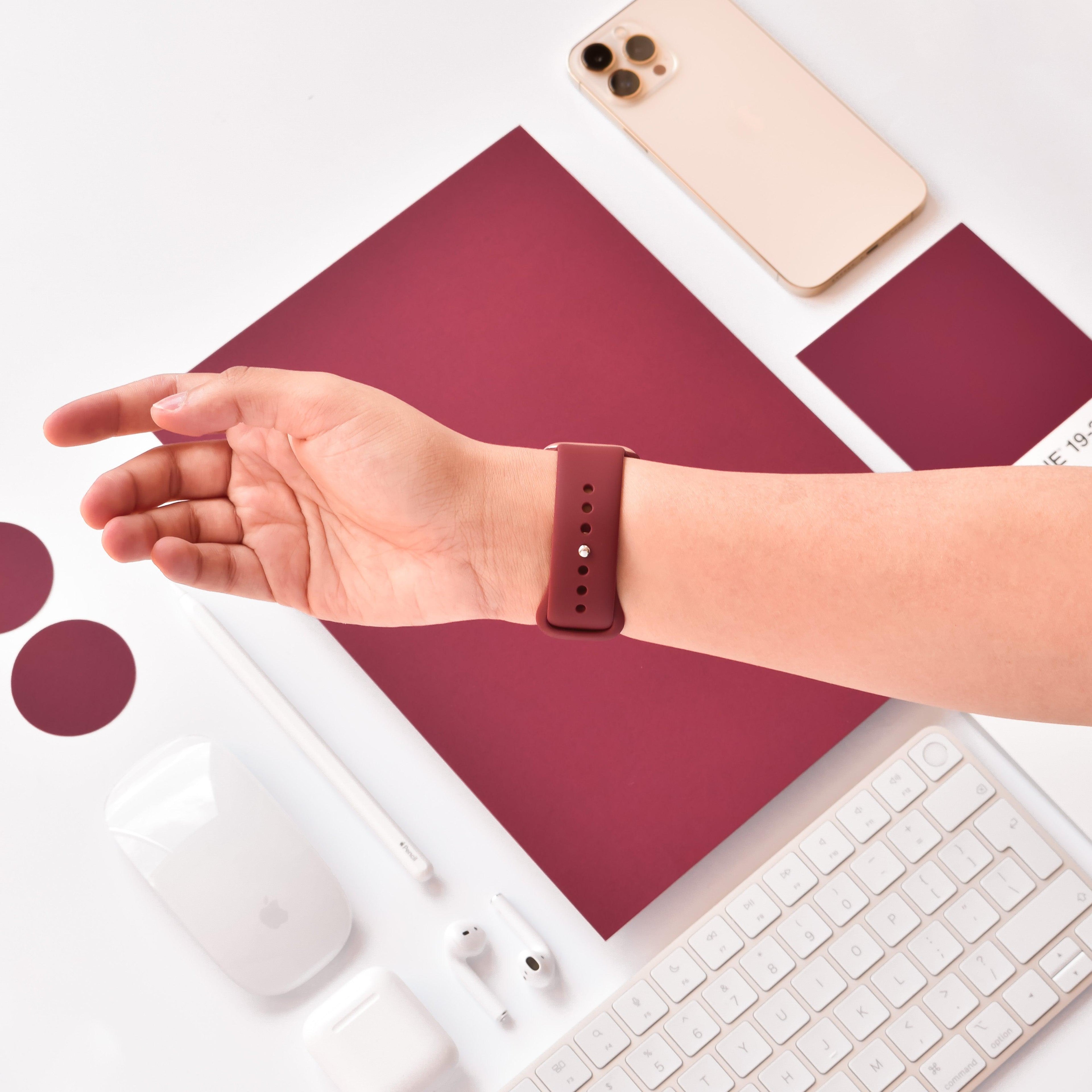 NAKD Apple Watch Kayışı - Bordo