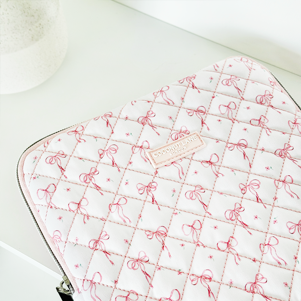 Kapitone Zarif Fiyonklu iPad Kılıfı