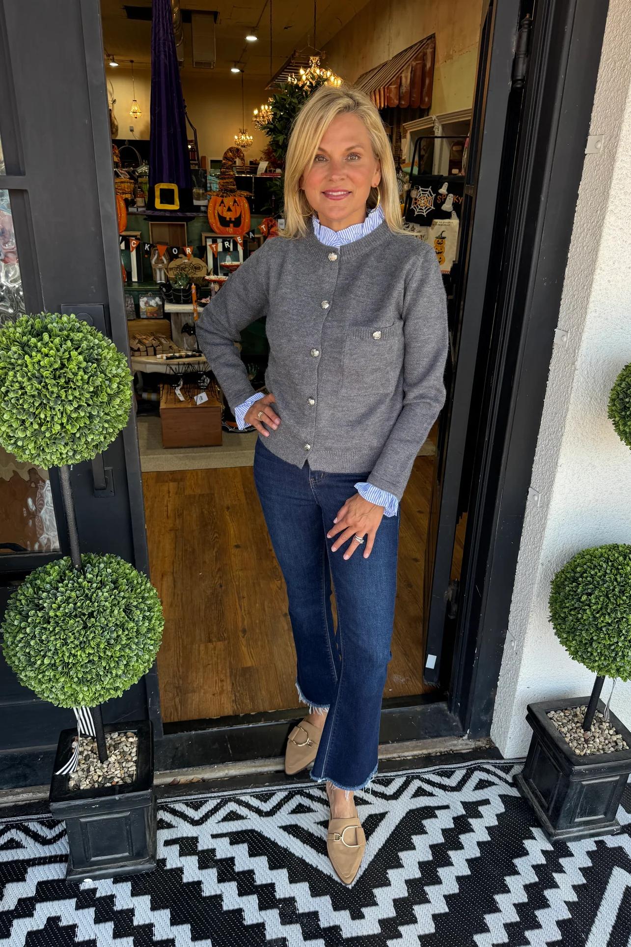 Button Down Knit Cardigan