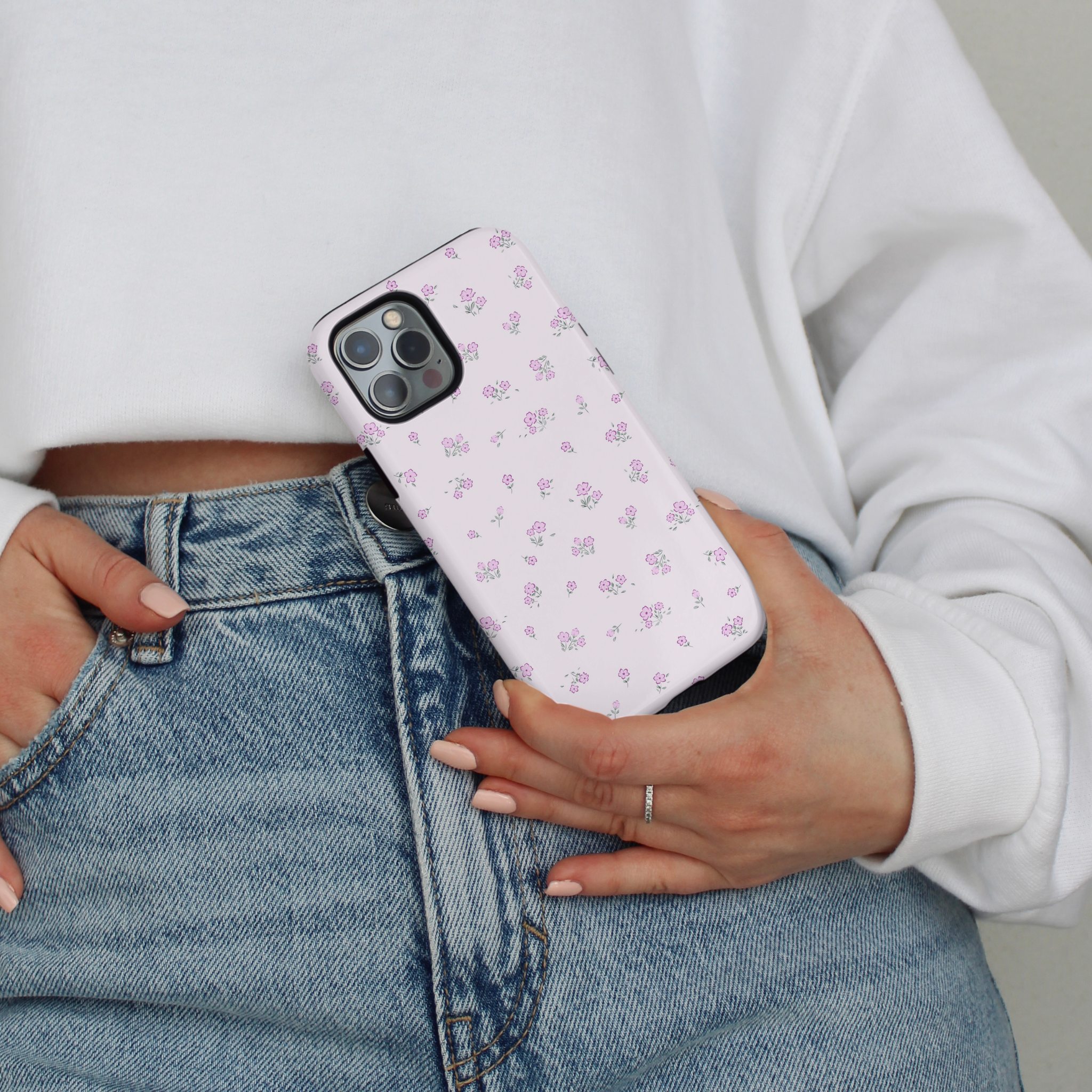 Tough Phone Case - Ditsy Floral Lilac