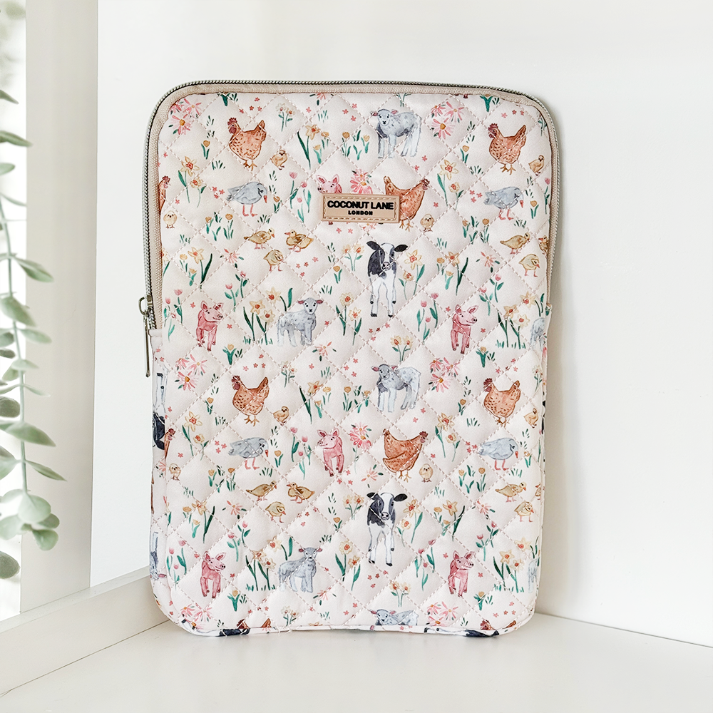 Quilted Farmyard Friends iPad Sleeve
