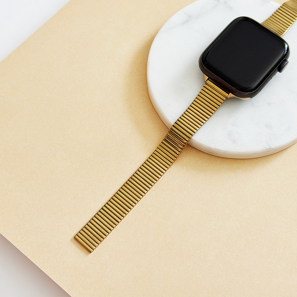 SLIM Fine Line Apple Watch Strap - Gold