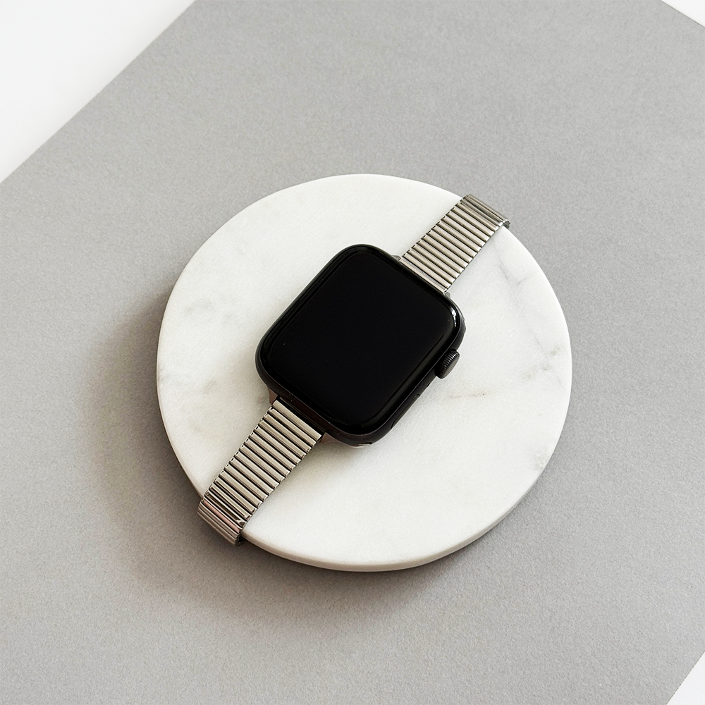 SLIM Fine Line Apple Watch Strap - Silver