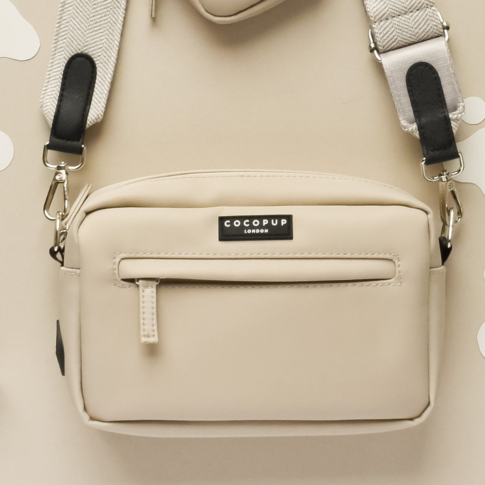 Köpek Gezdirme Karamel Latte Çanta Seti - Kahverengi Tüvit