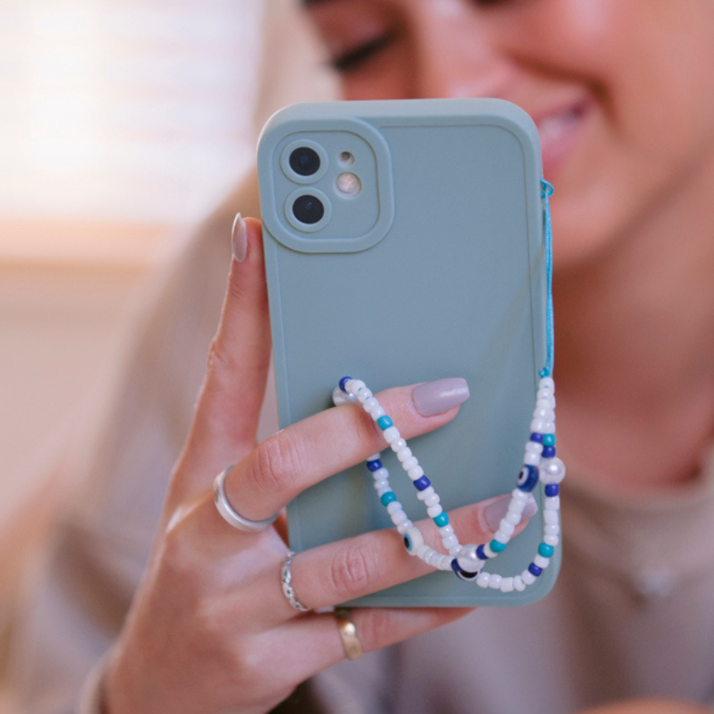 Beaded Phone Strap - Evil Eye