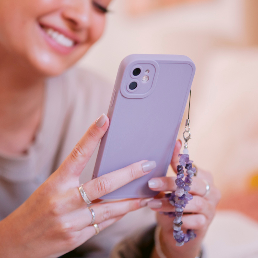 Kristal Telefon Askısı - Leylak