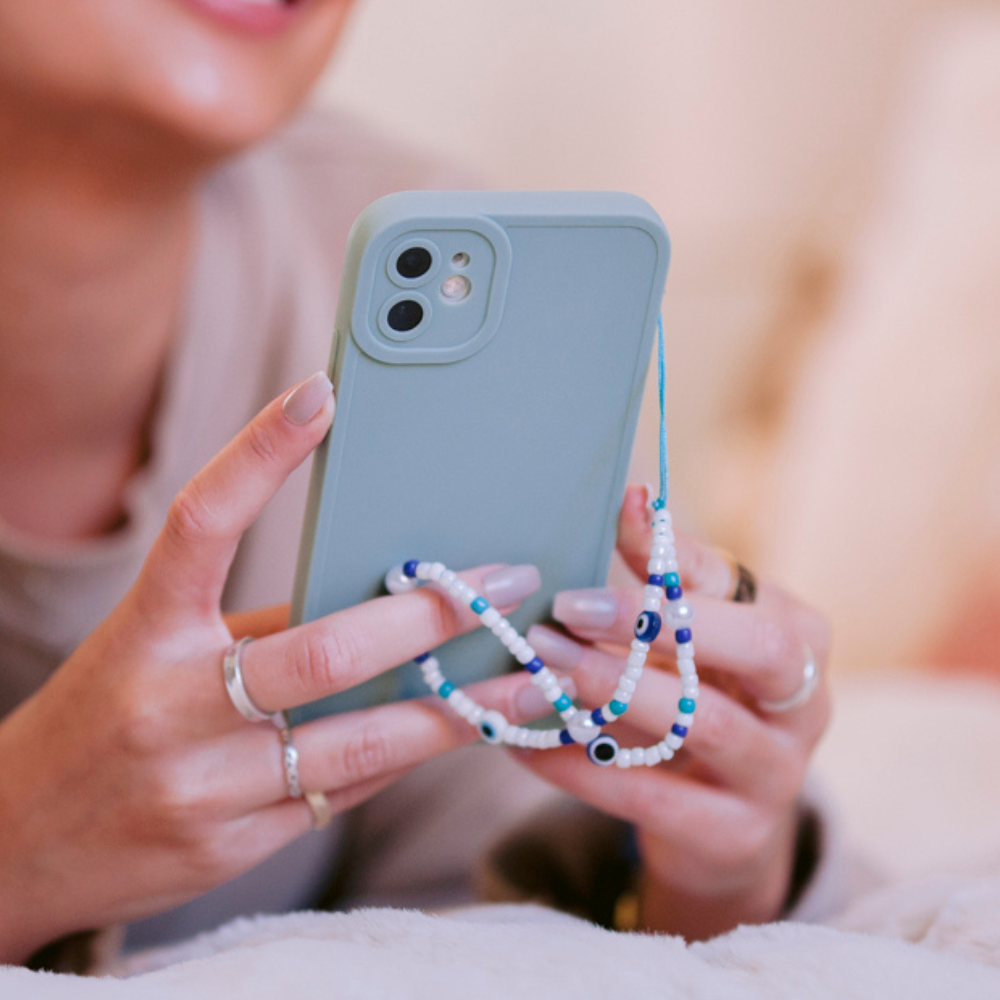 Boncuklu Telefon Askısı - Nazar Boncuğu