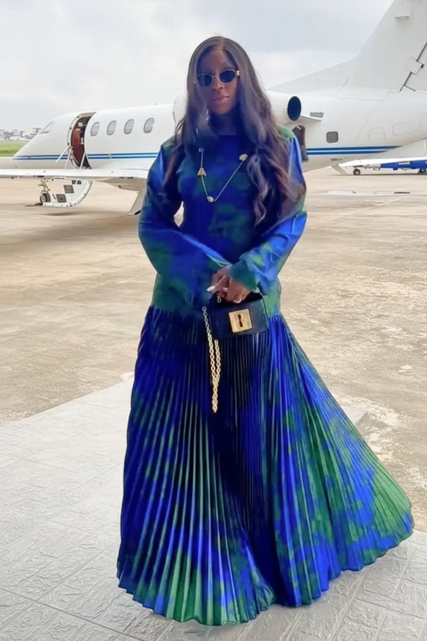 Aurora Pleated Maxi Dress