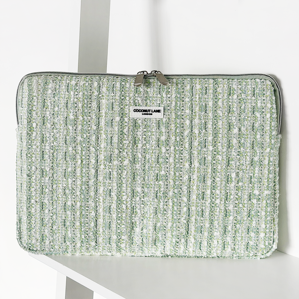 Matcha Textured Tweed Laptop Sleeve