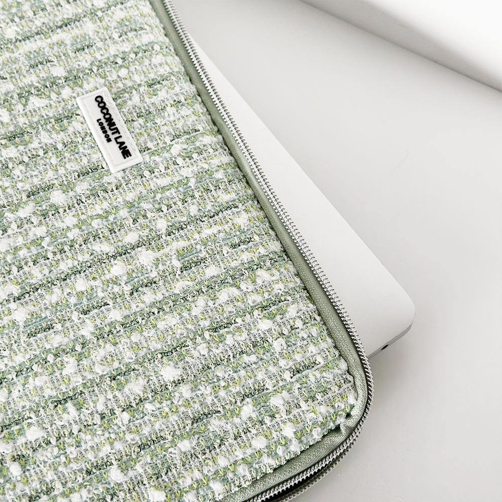 Matcha Textured Tweed Laptop Sleeve