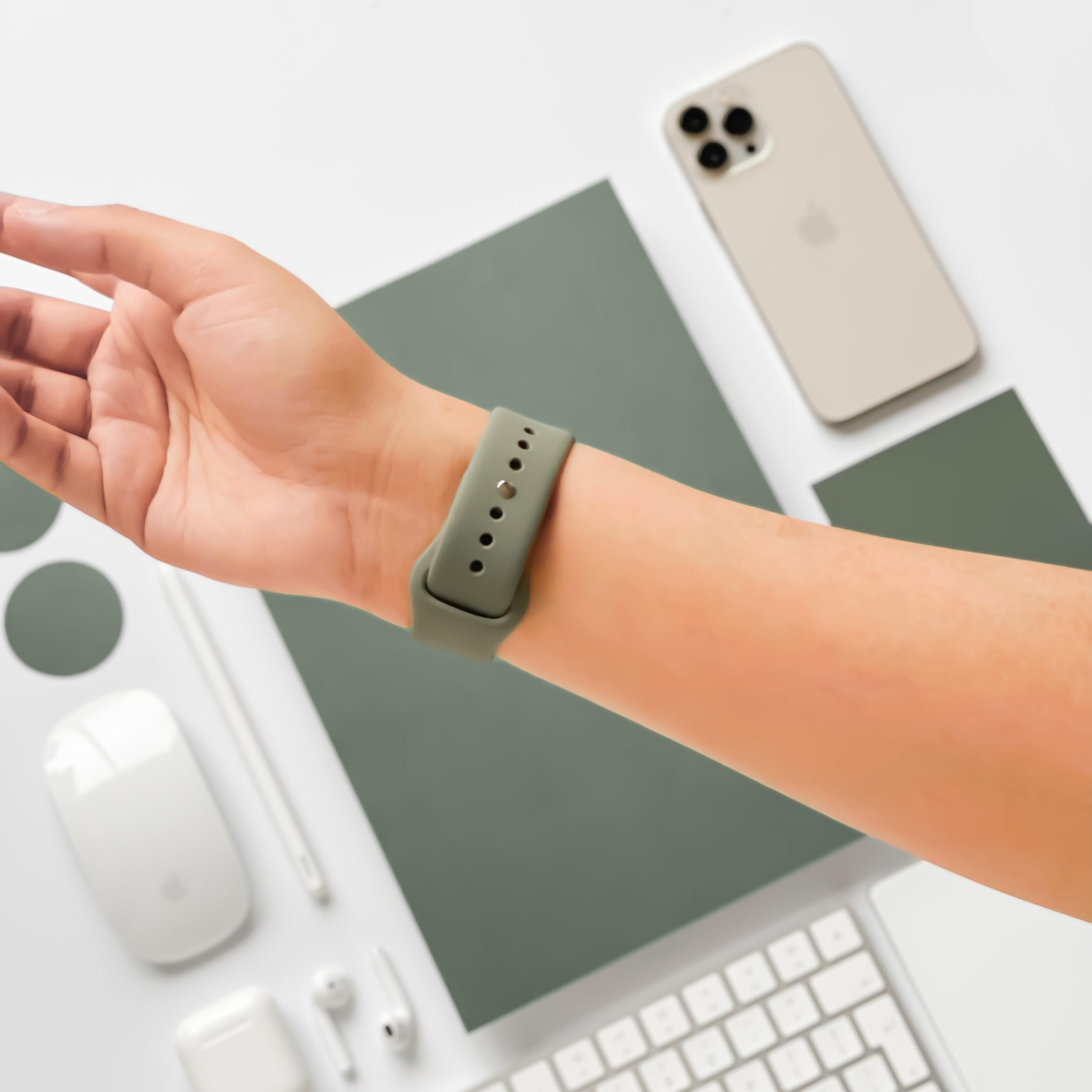 NAKD Apple Watch Kayışı - Vintage Haki