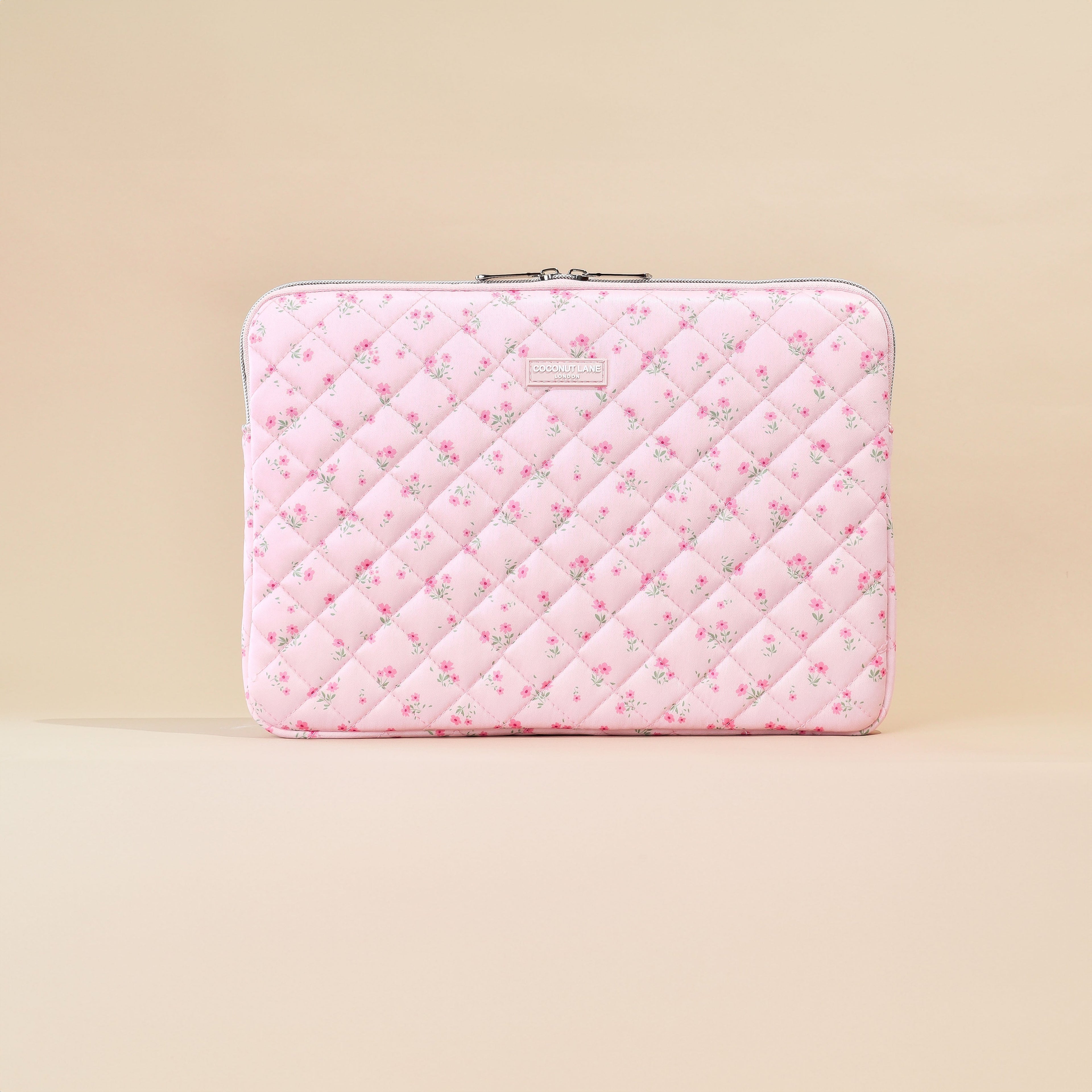 Quilted Ditsy Floral Pink Laptop Sleeve