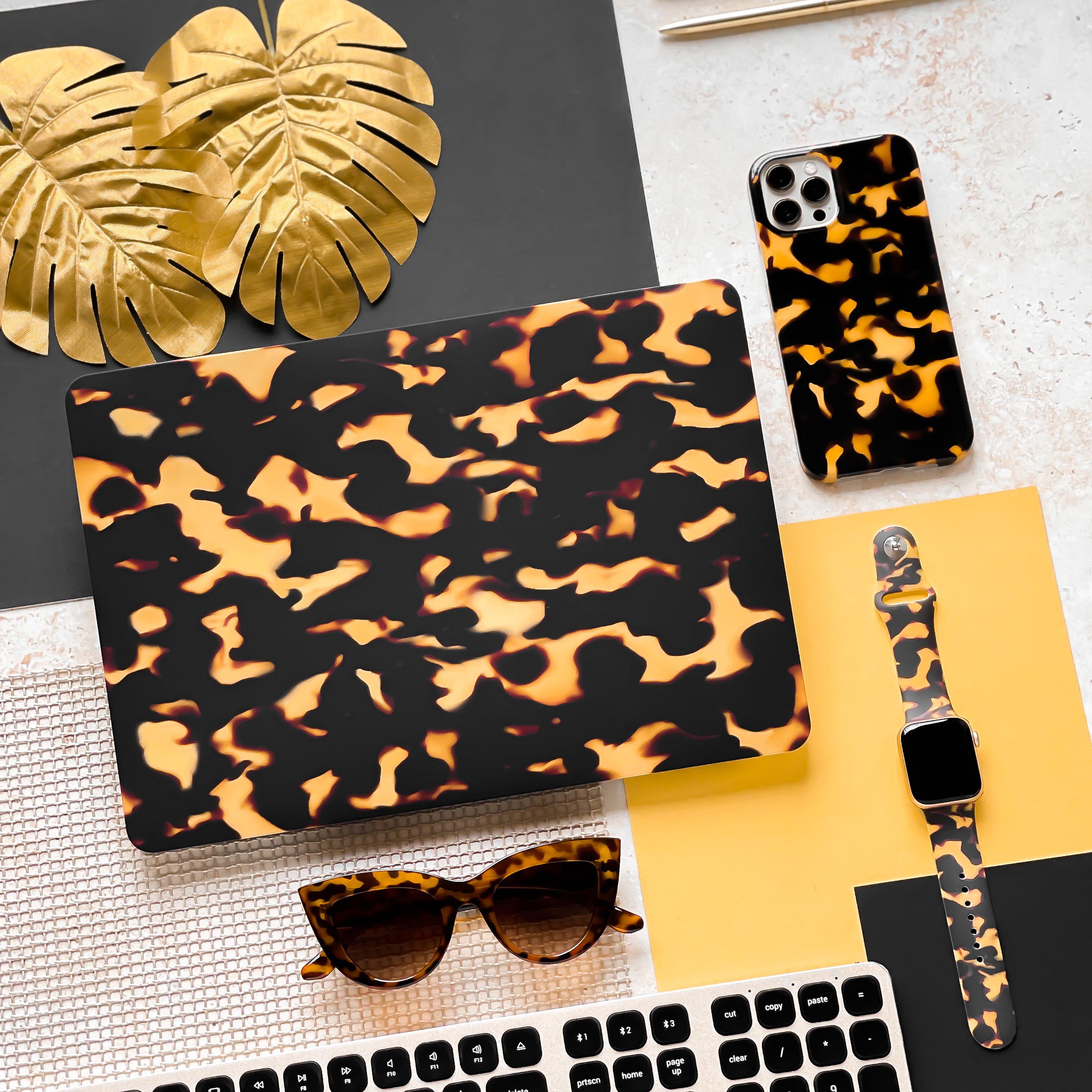 Şık Kaplumbağa Kabuğu Desenli Apple Watch Kayışı