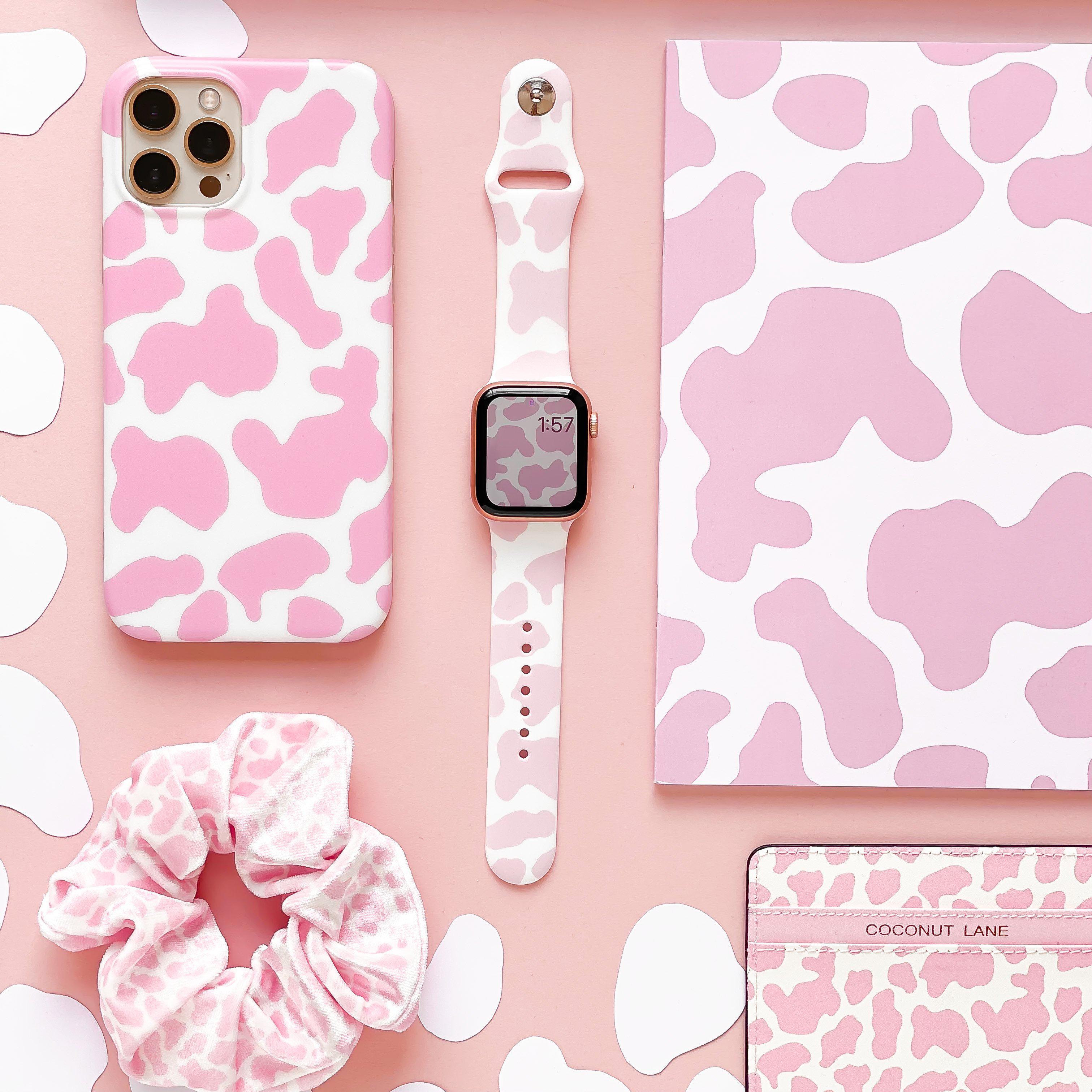 Pembe İnek Apple Watch Kayışı