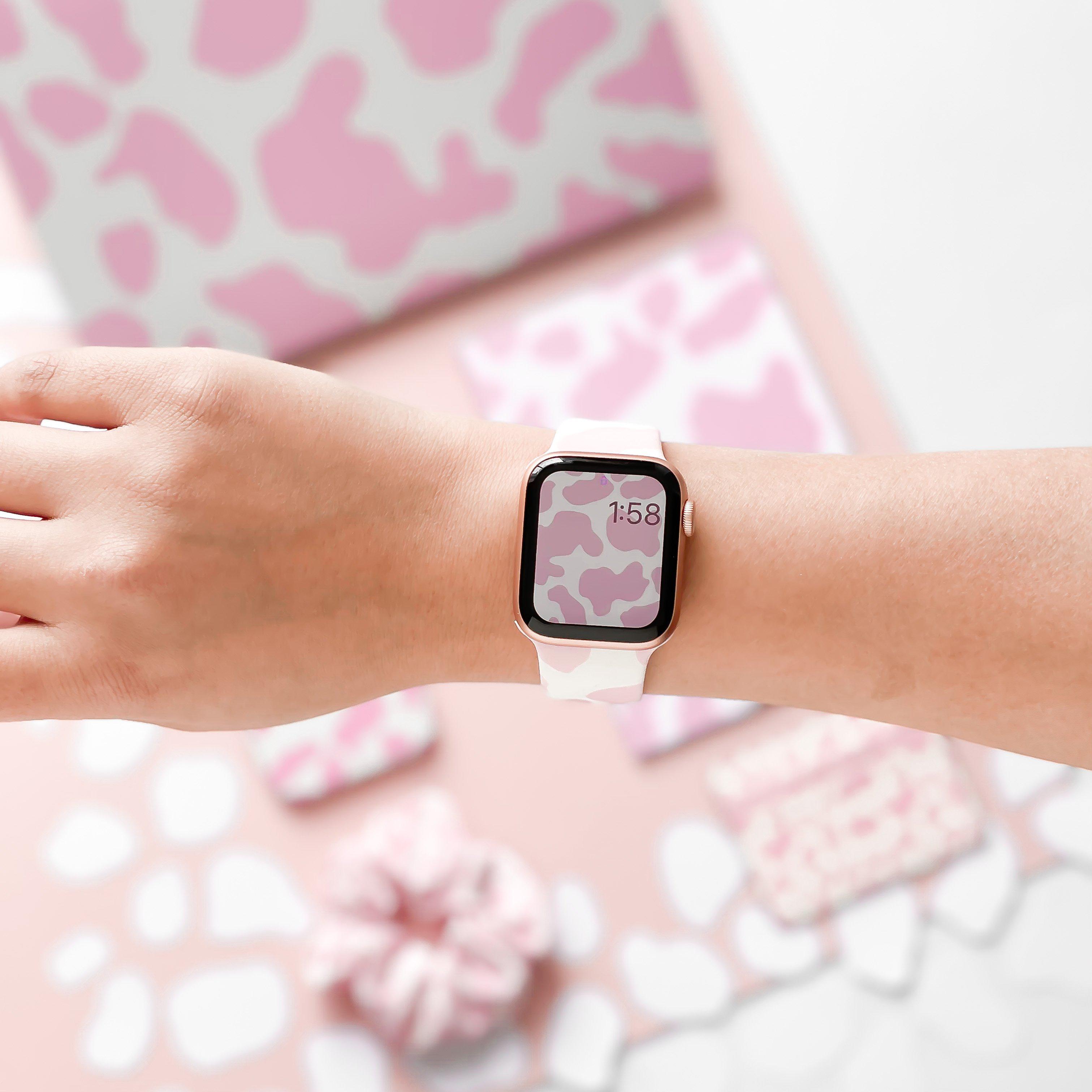 Pembe İnek Apple Watch Kayışı