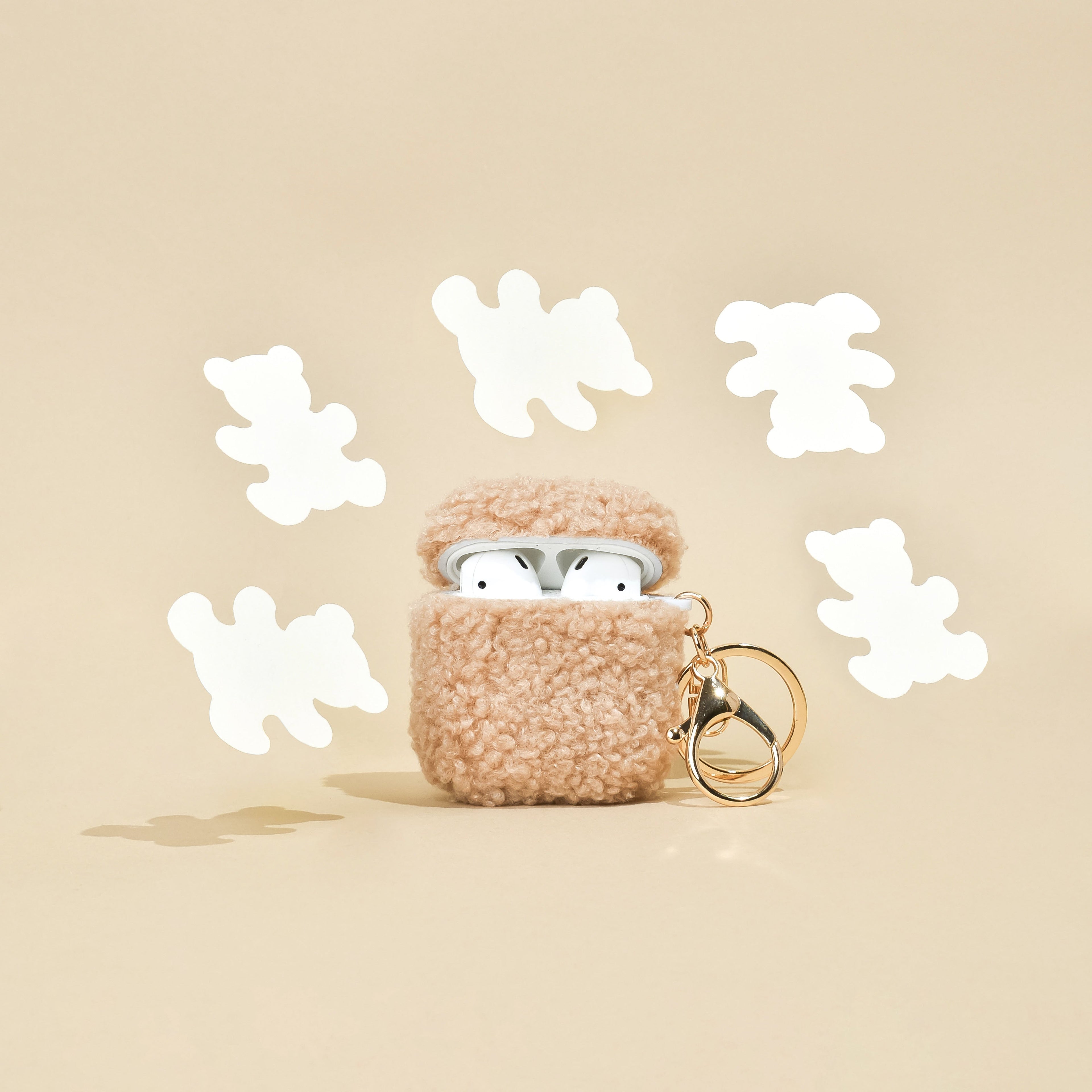 Teddy Airpods Kılıfı - Ten Rengi