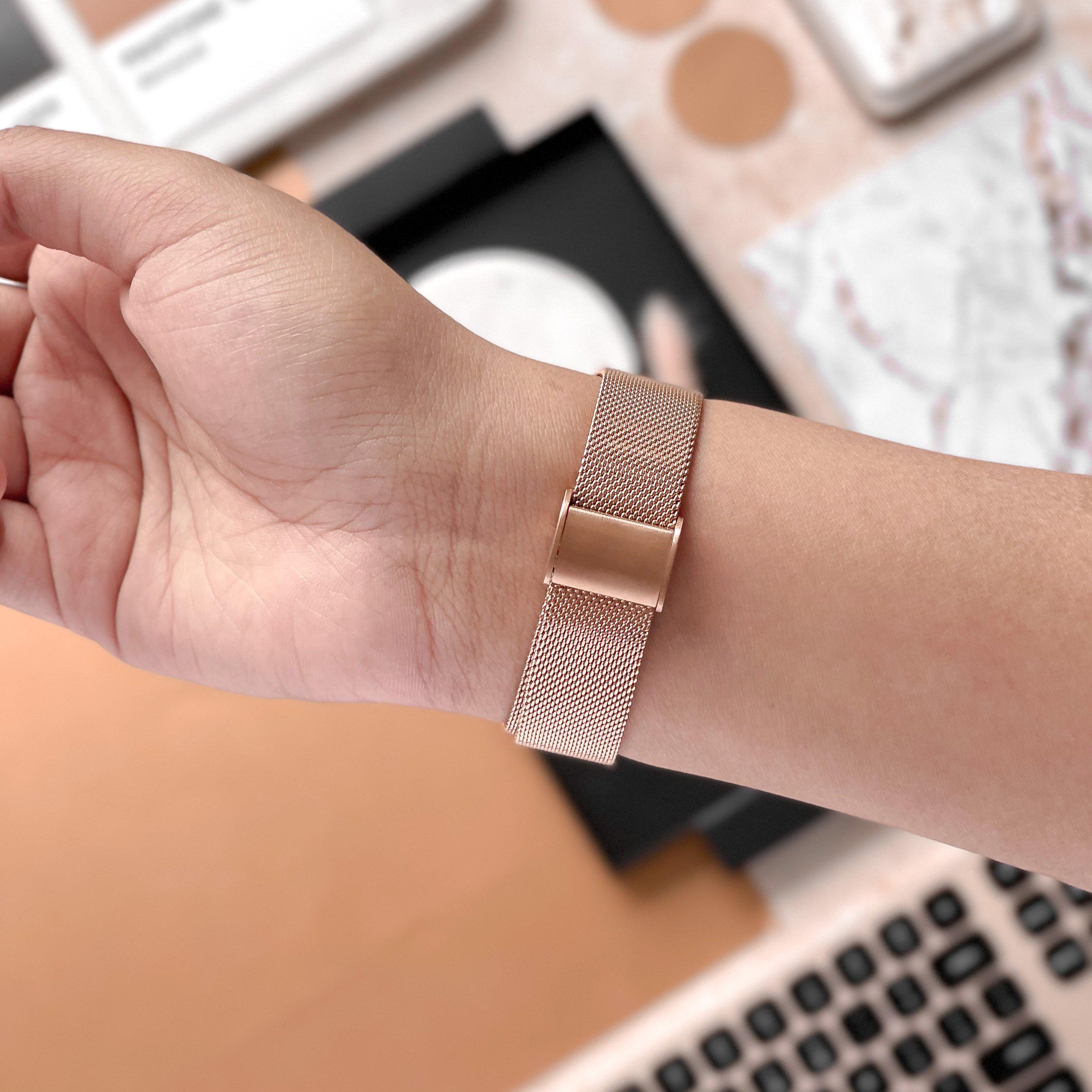 Milanese Apple Watch Kayışı - Gül Altın