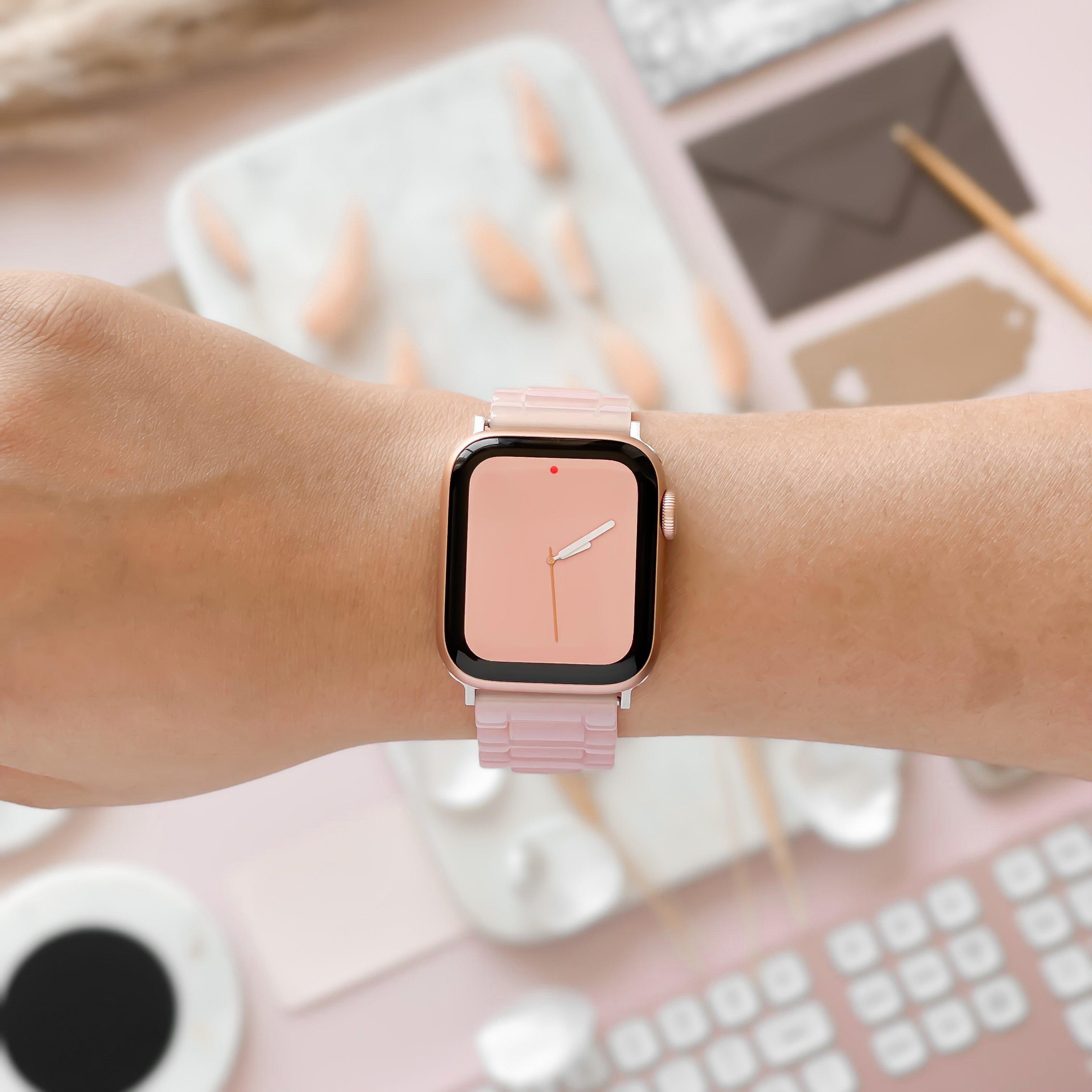 Lüks Pembe Apple Watch Kayışı