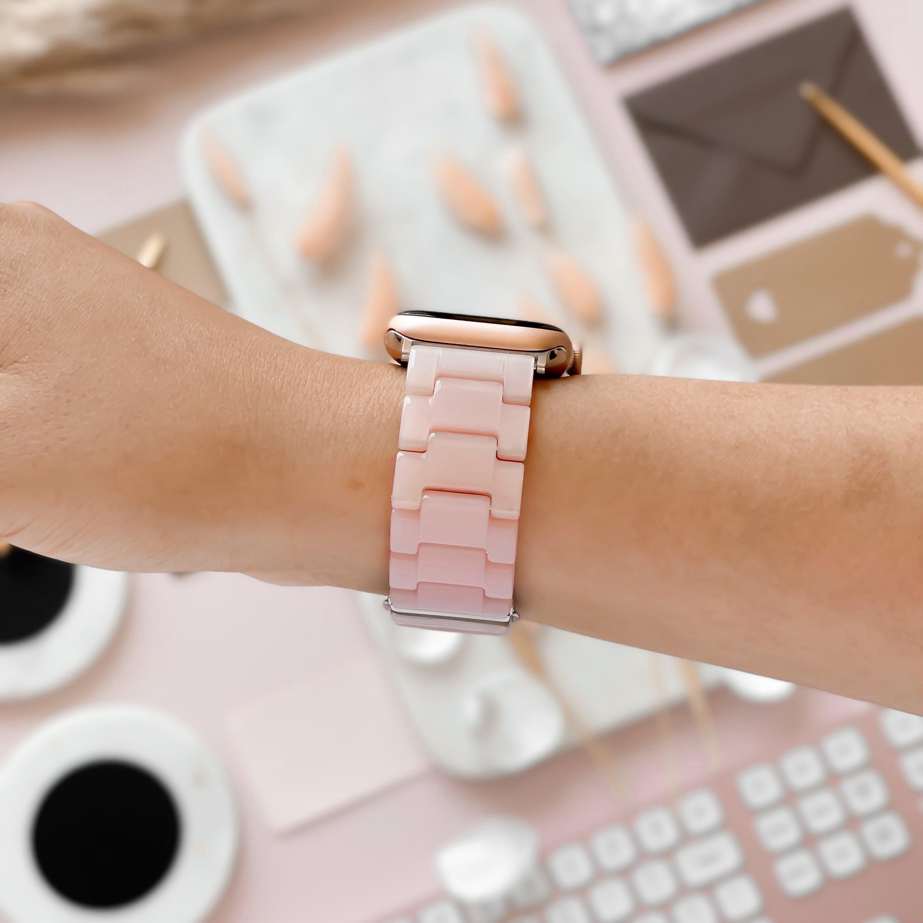 Lüks Pembe Apple Watch Kayışı