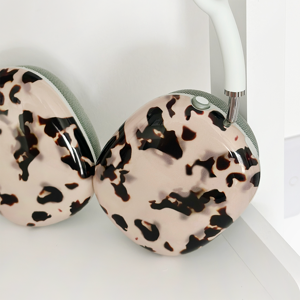 AirPods Max Kılıfı - Fildişi Kaplumbağa Desenli