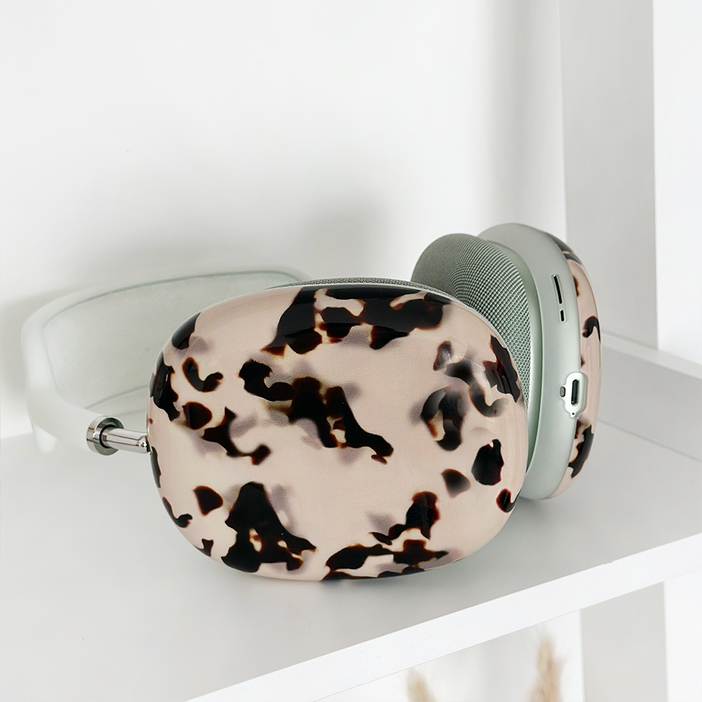 AirPods Max Kılıfı - Fildişi Kaplumbağa Desenli