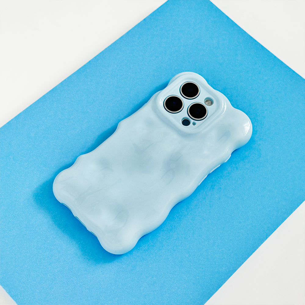 3D Bubble Phone Case - Ice Blue