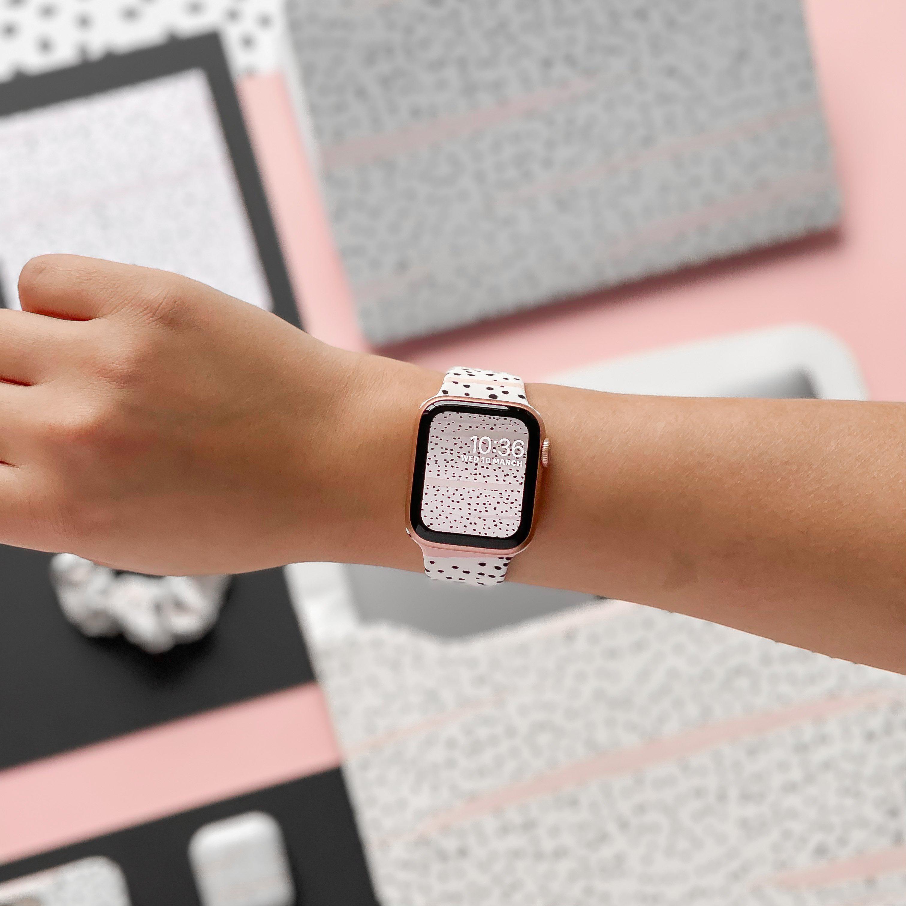 Pembe Dalmaçyalı Apple Watch Kayışı