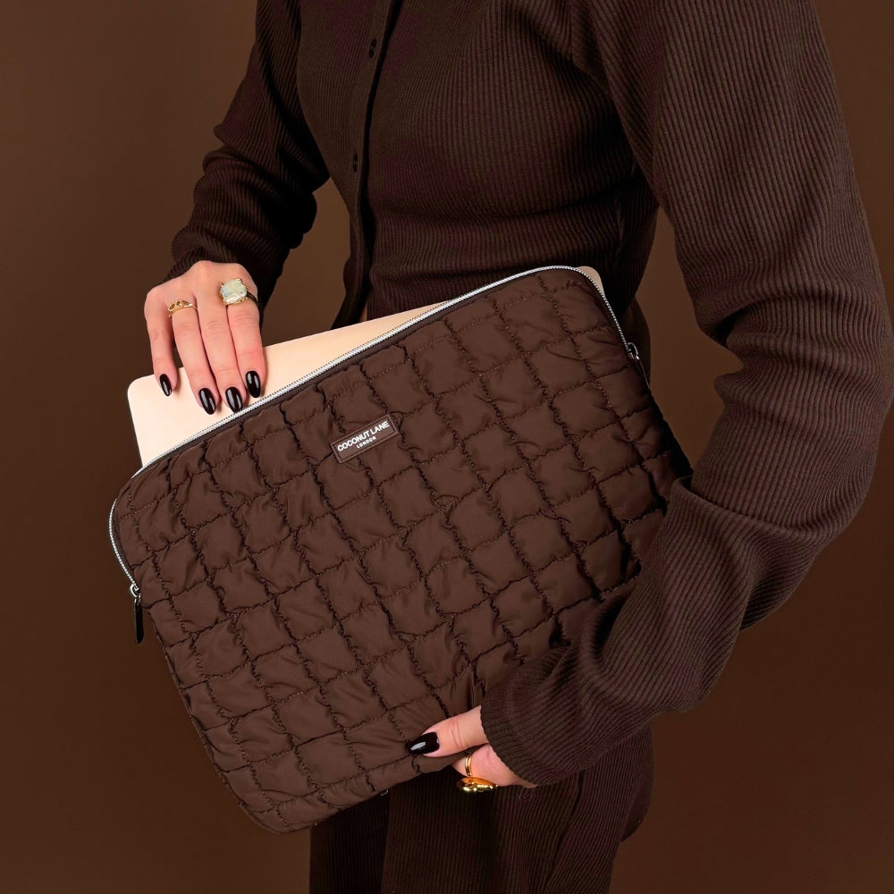 Quilted Chocolate Laptop Sleeve