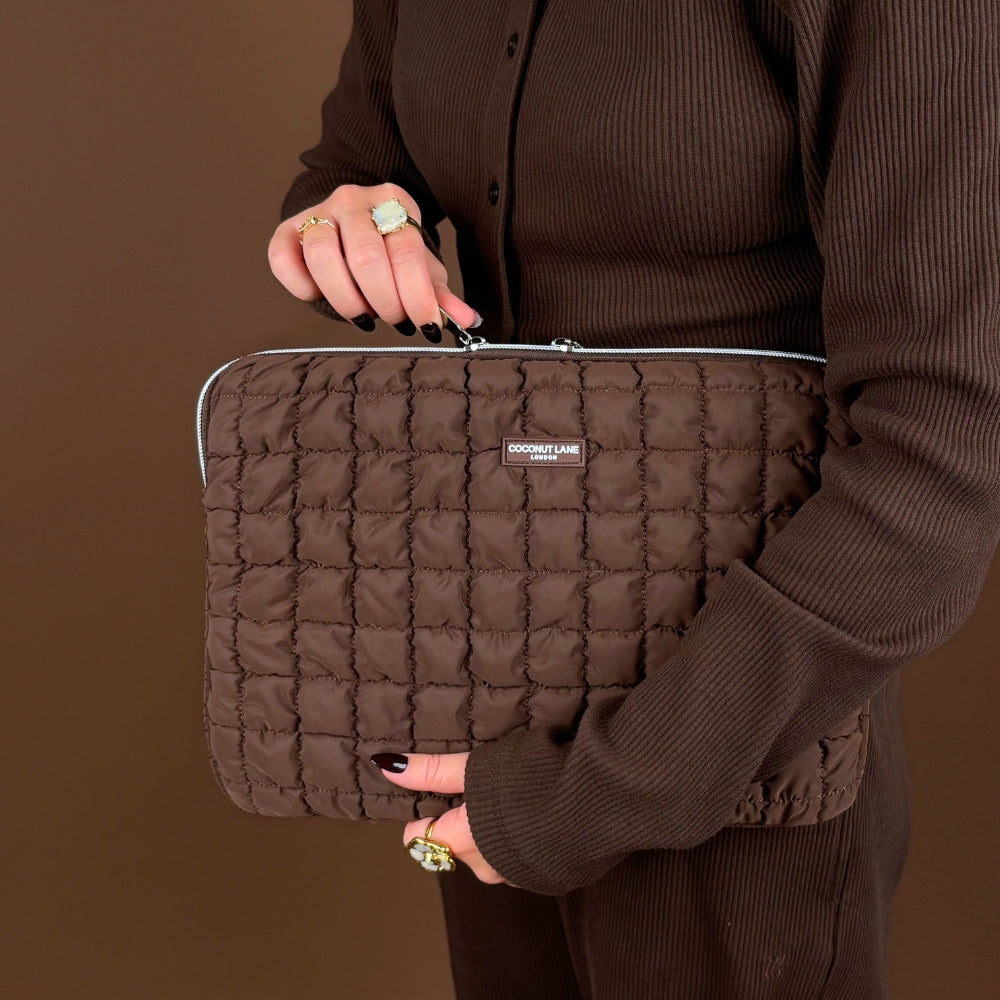 Quilted Chocolate Laptop Sleeve