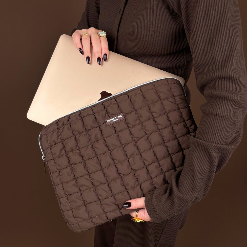 Quilted Chocolate Laptop Sleeve