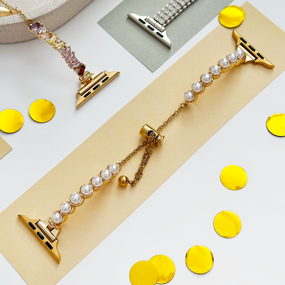 Isla Pearl Apple Watch Kayışı - Altın