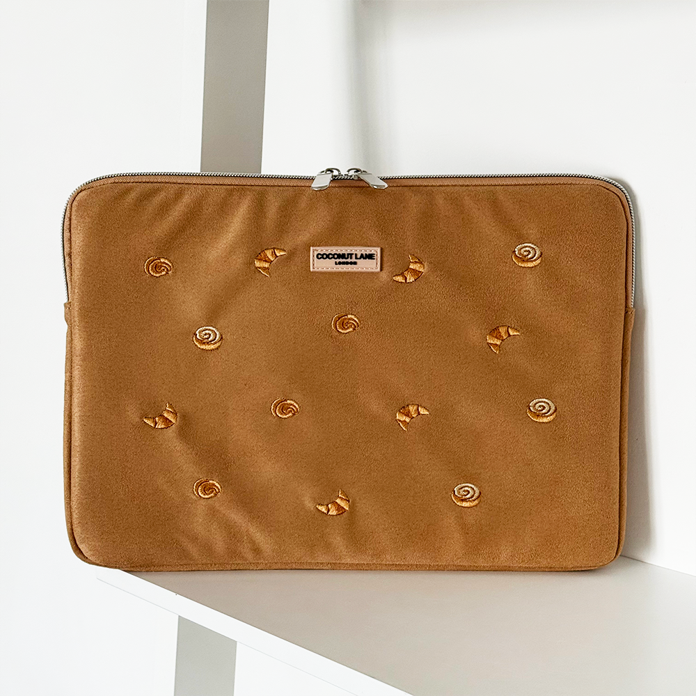 Suedette Croissant Club - Laptop Sleeve